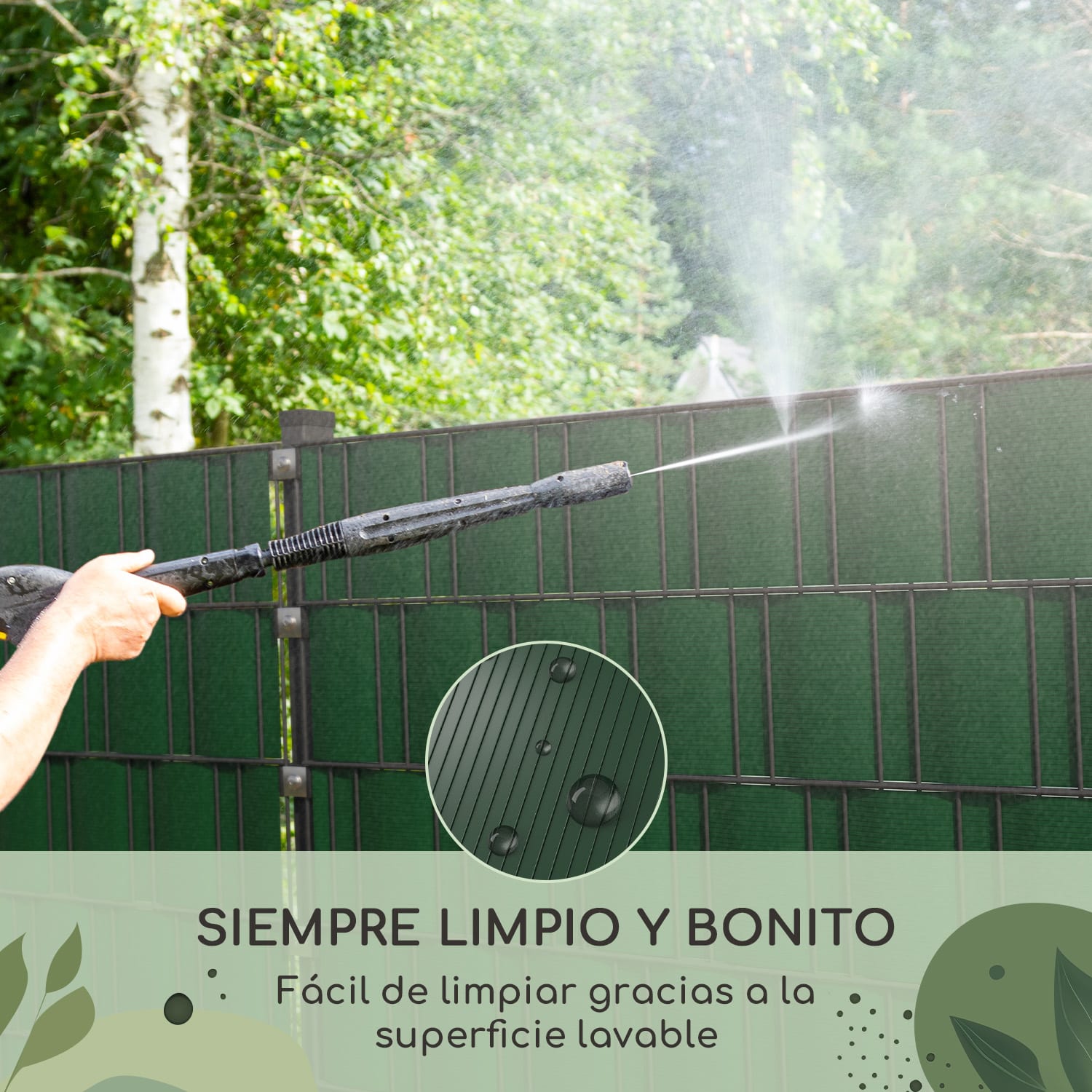 Tiras de protección visual para vallas plástico duro PVC 2,53 x 0,19 m 