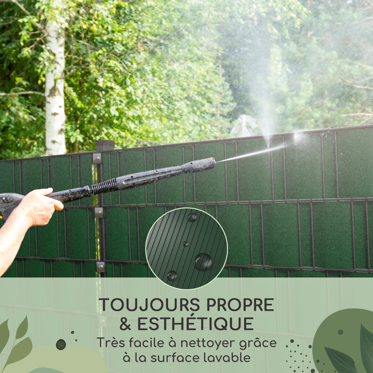 Vlechtband vlechtstrook schutting pvc-hardplastic 2,53 x 0,19 m 