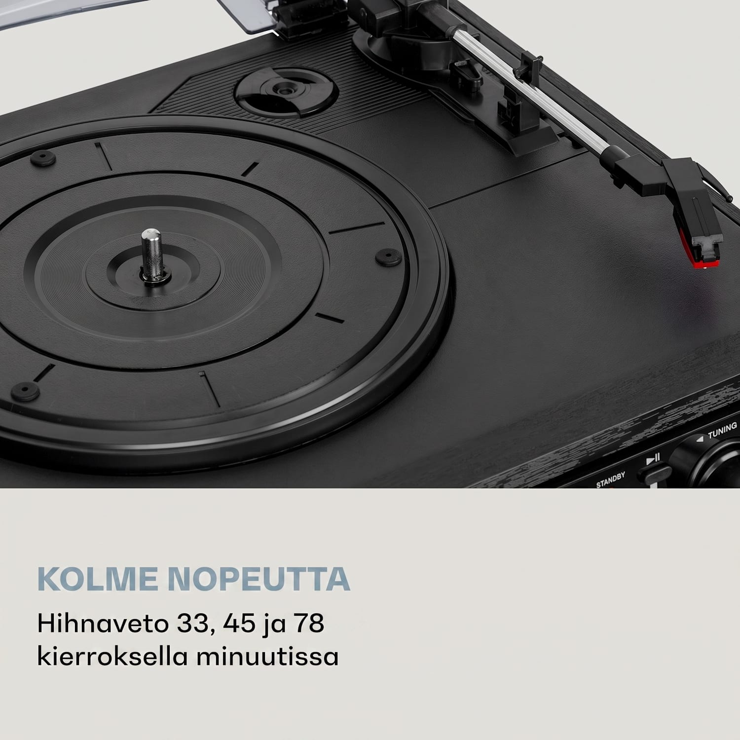 Oakland DAB Plus -retro-stereolaite DAB+/FM BT-toiminto vinyyli CD kasetti sis. kaiuttimet Musta
