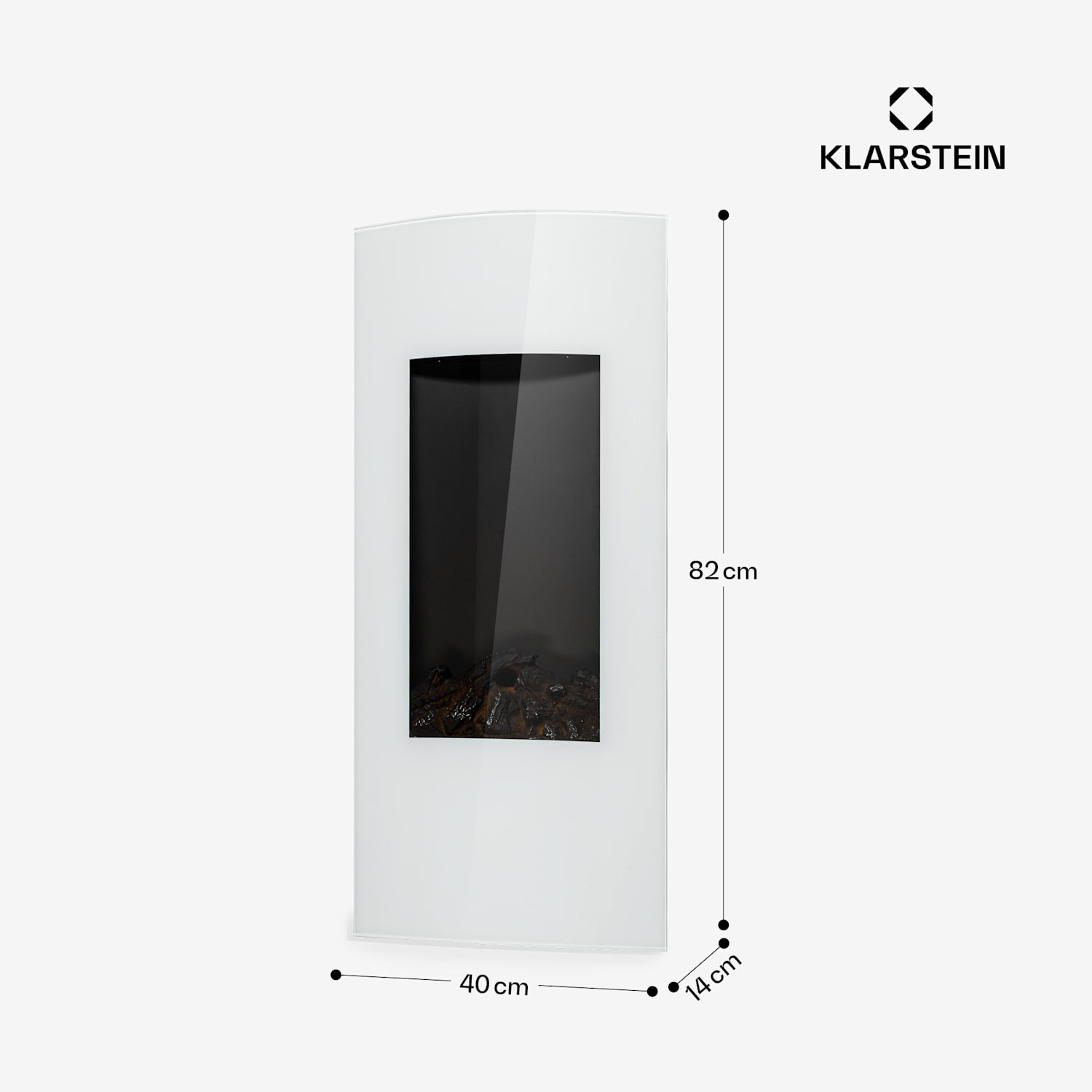 Lamington, električni kamin, 2000 W, LED plamen, grijač na topli zrak, timer, rasvjeta 