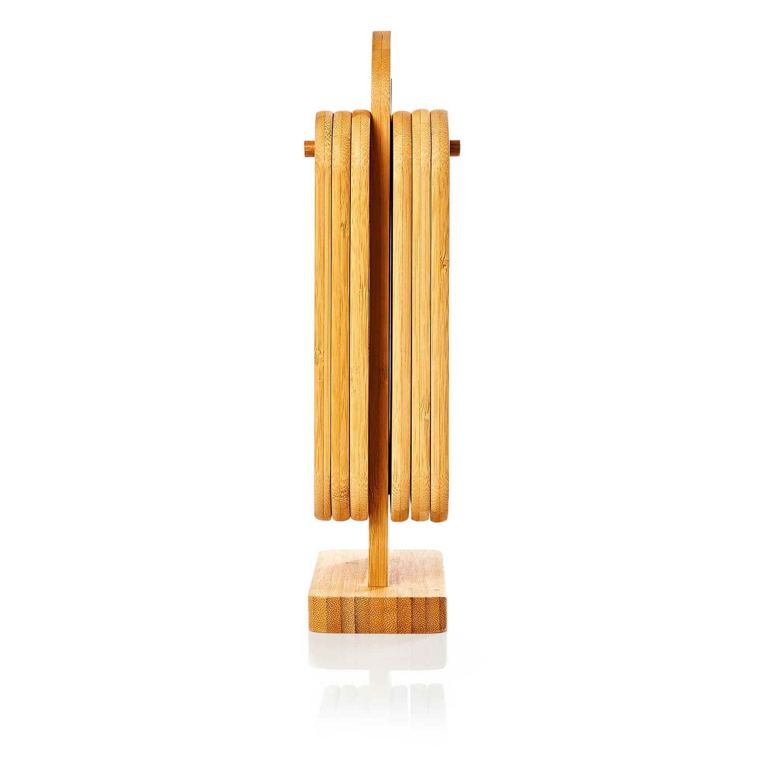 Bambusové snídaňové desky se stojanem, 6 dílná sada, 22 x 0,9 x 16 cm, snadná údržba 