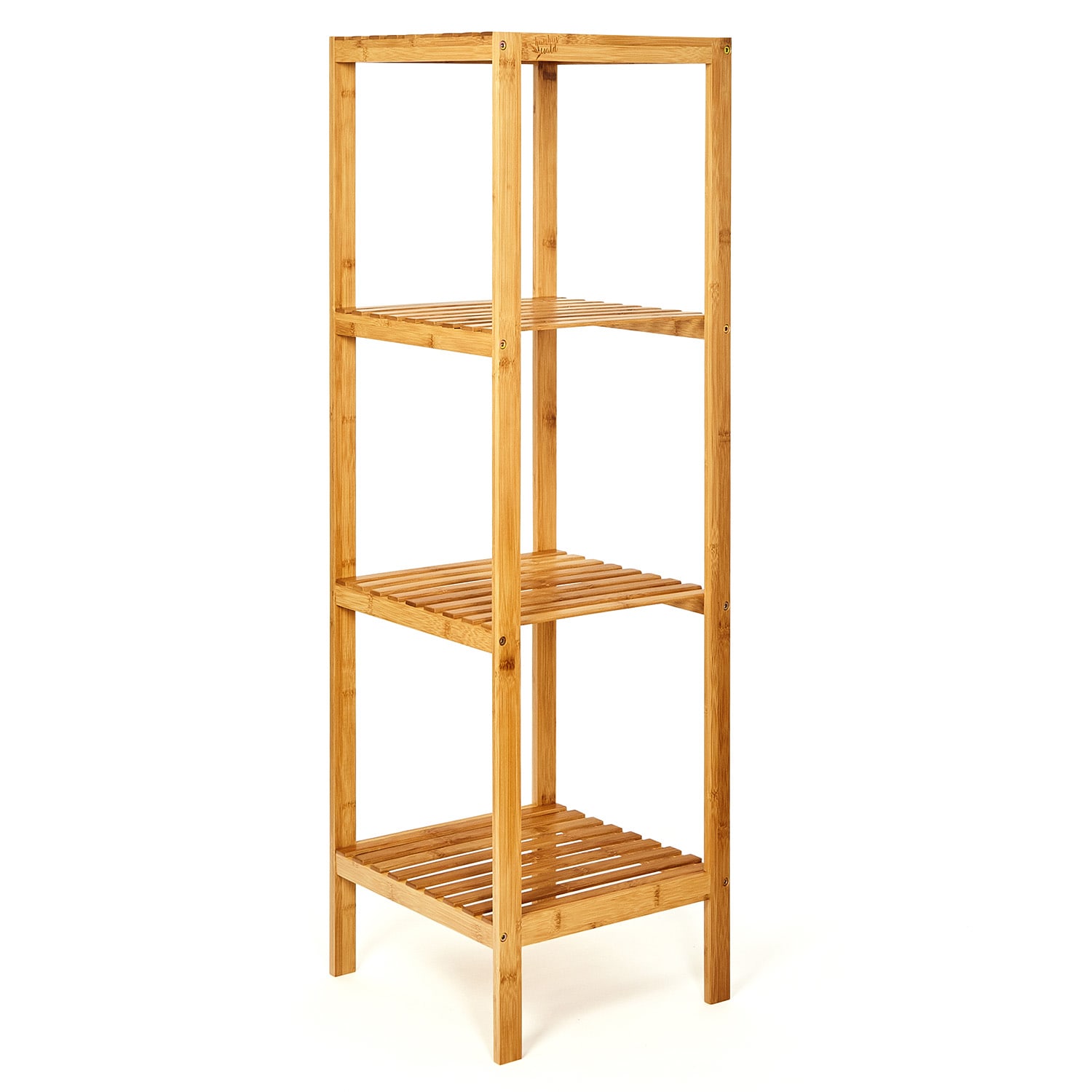 Regal Mehrzweckregal 4 Etagen 34x110x33cm (BxHxT) kombinierbar Bambus 4 Etagen
