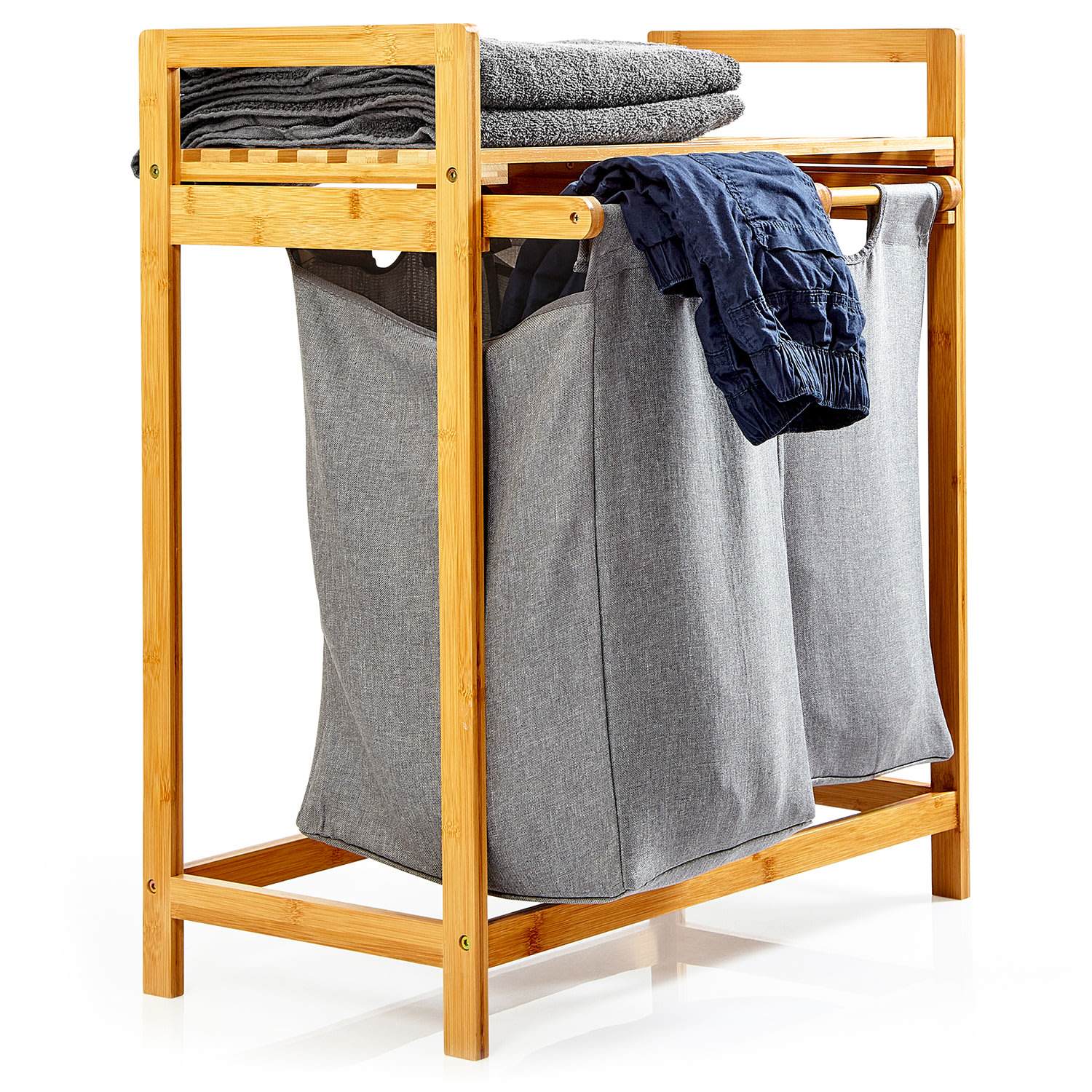 Laundry station 2 removable sacks of bamboo cotton 
