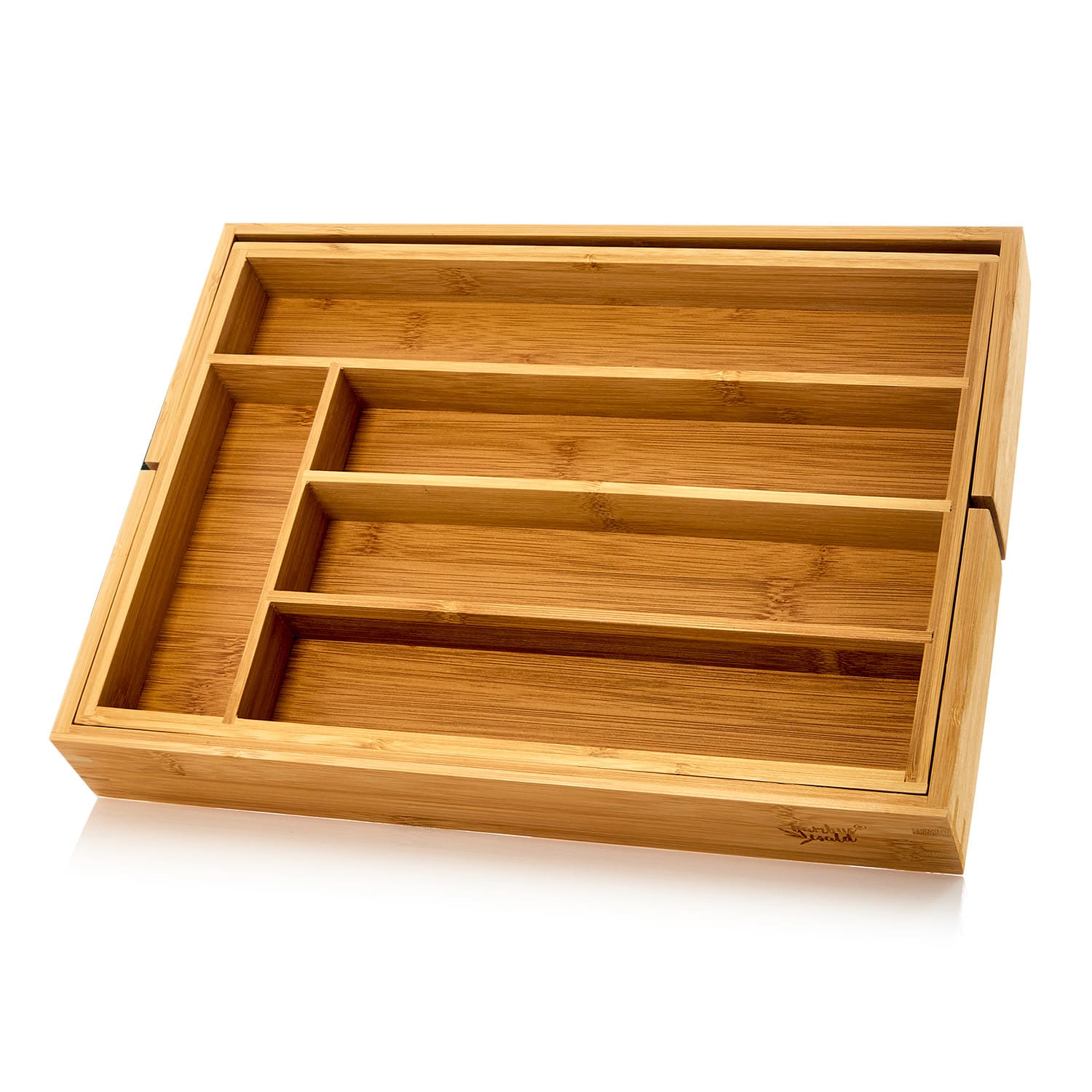 Portaposate 5-7 scomparti max. 40 x 5 x 35,5 cm bambù 