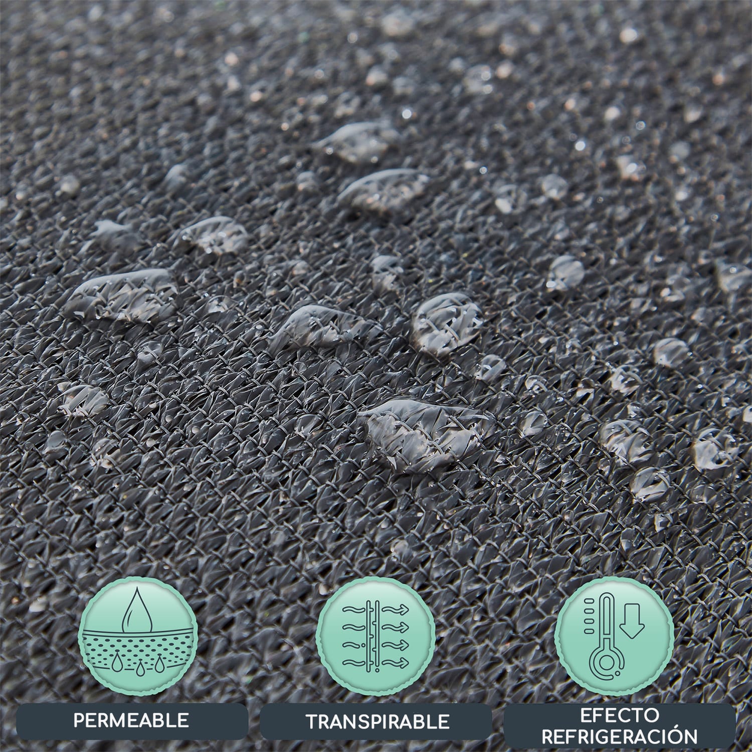 Toldo rectangular 5x7 m Poliéster Transpirable 5 x 7 m | Gris Oscuro