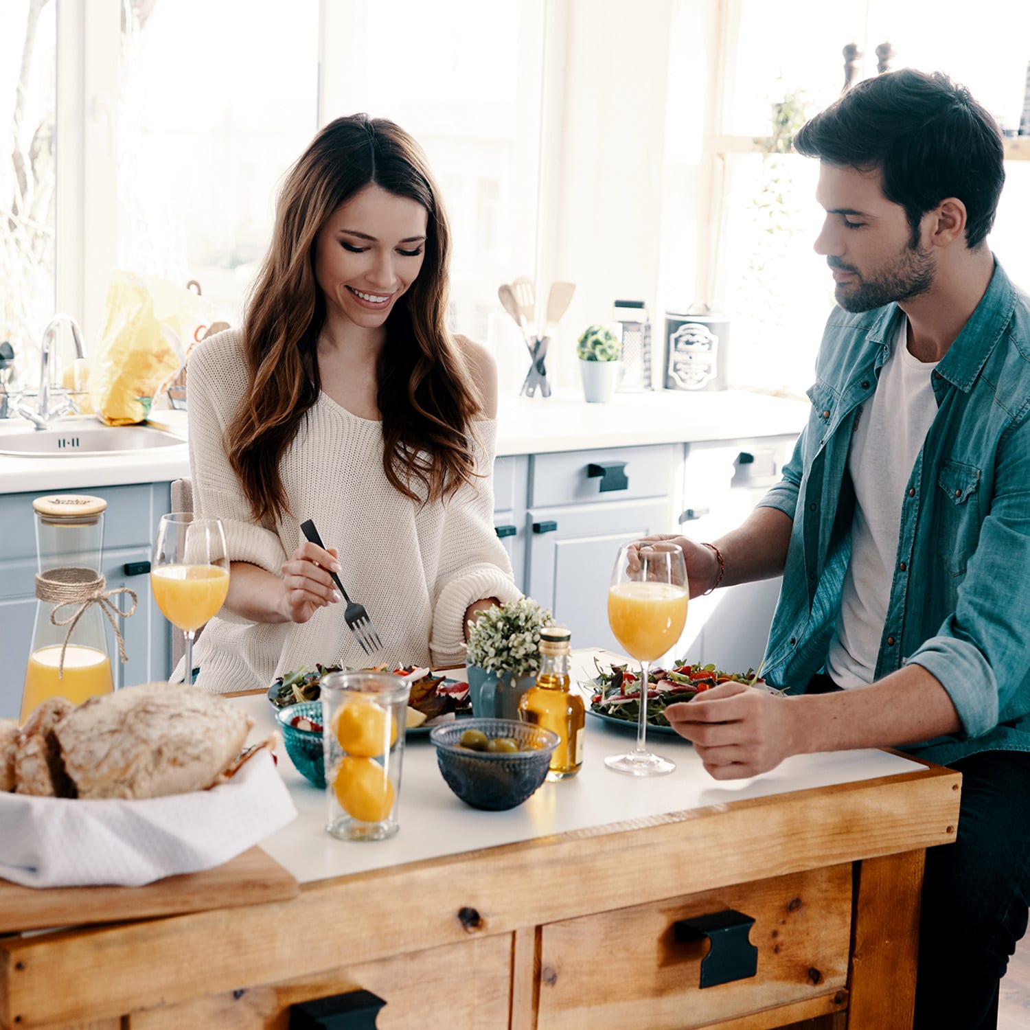 Стъклена гарафа с бамбуков капак, боросиликатно стъкло, топлоустойчива 1000 ml