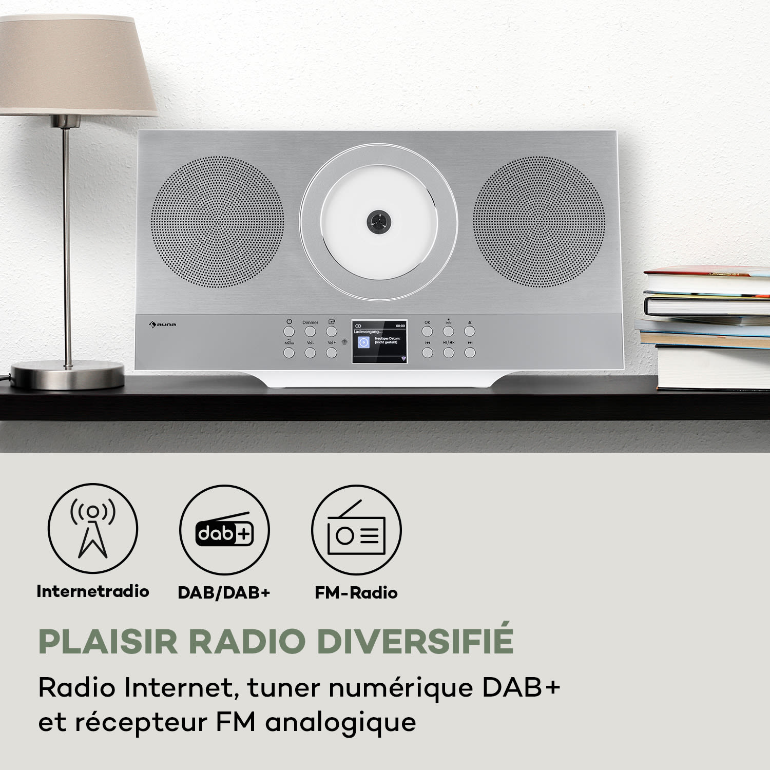 Silver Star CD HiFi Amplificateur Récepteur radio Internet/DAB+/FM lecteur CD WiFi