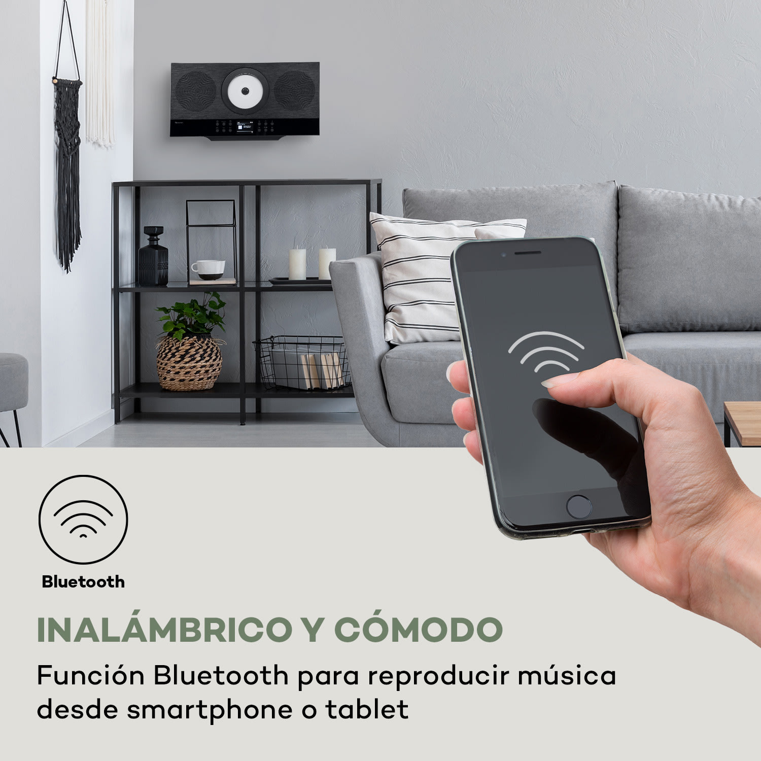 Silver Star Swing Equipo estéreo vertical de CD y alta fidelidad amplificador con radio por Internet/DAB+/FM reproductor de CD WiFi 