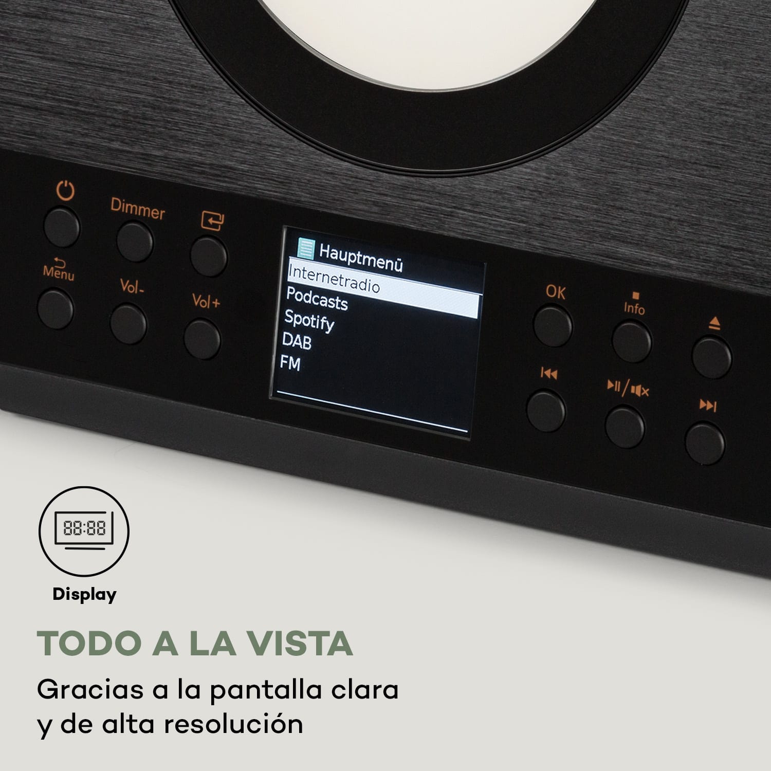 Silver Star Swing Equipo estéreo vertical de CD y alta fidelidad amplificador con radio por Internet/DAB+/FM reproductor de CD WiFi 