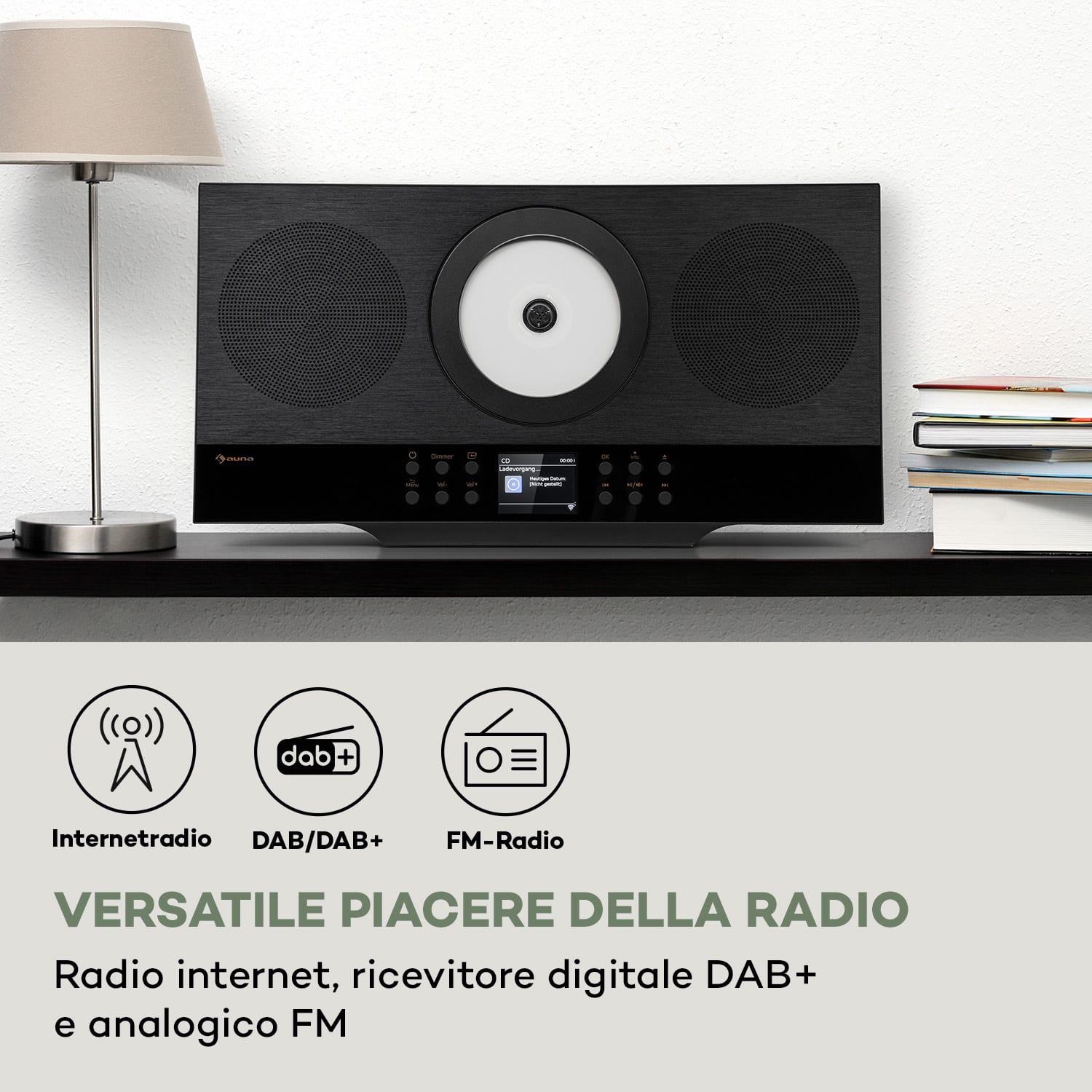 Silver Star - Ricevitore CD Hi-Fi, amplificatore, radio web/DAB+/FM, lettore CD, WiFi 