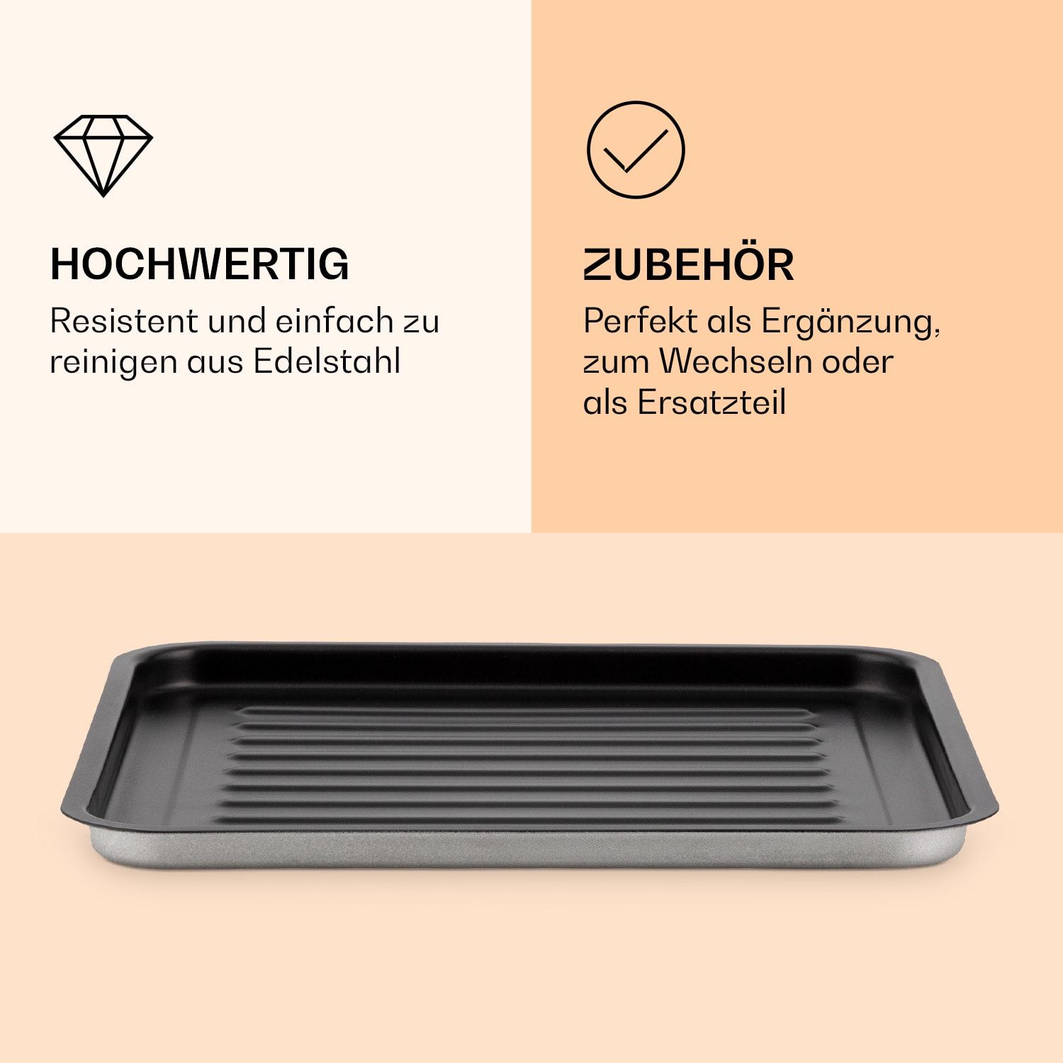 AeroVital Jumbo Heißluftfritteuse Backblech Edelstahl 