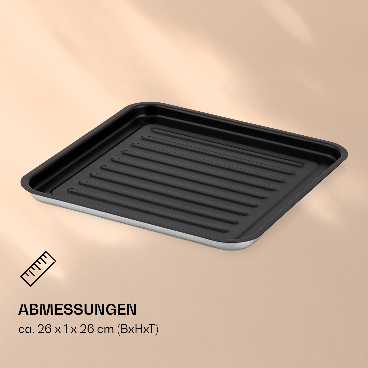 AeroVital Jumbo Heißluftfritteuse Backblech Edelstahl 