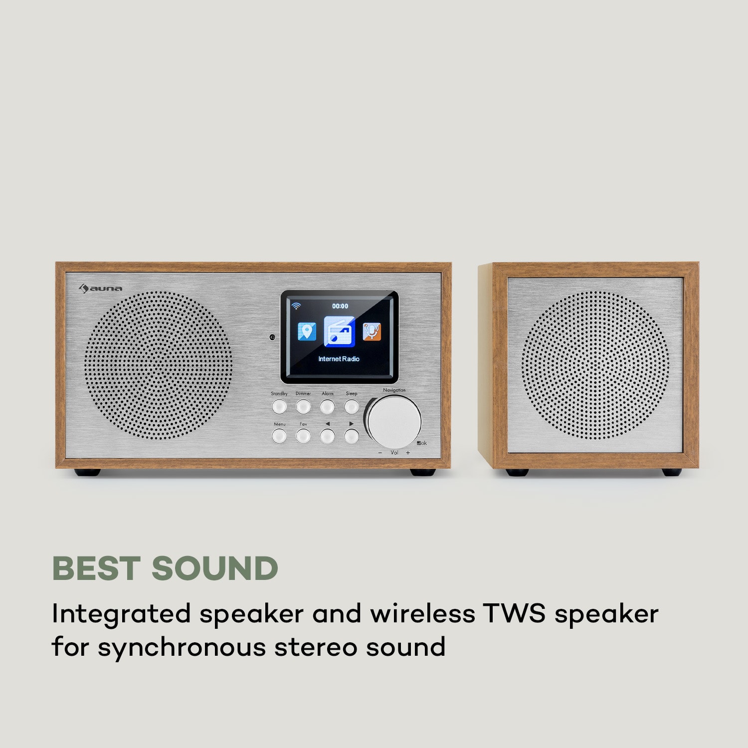 Silver Star Mini Two, internetové DAB+/FM rádio, WiFi, BT, TWS reproduktor Brestová