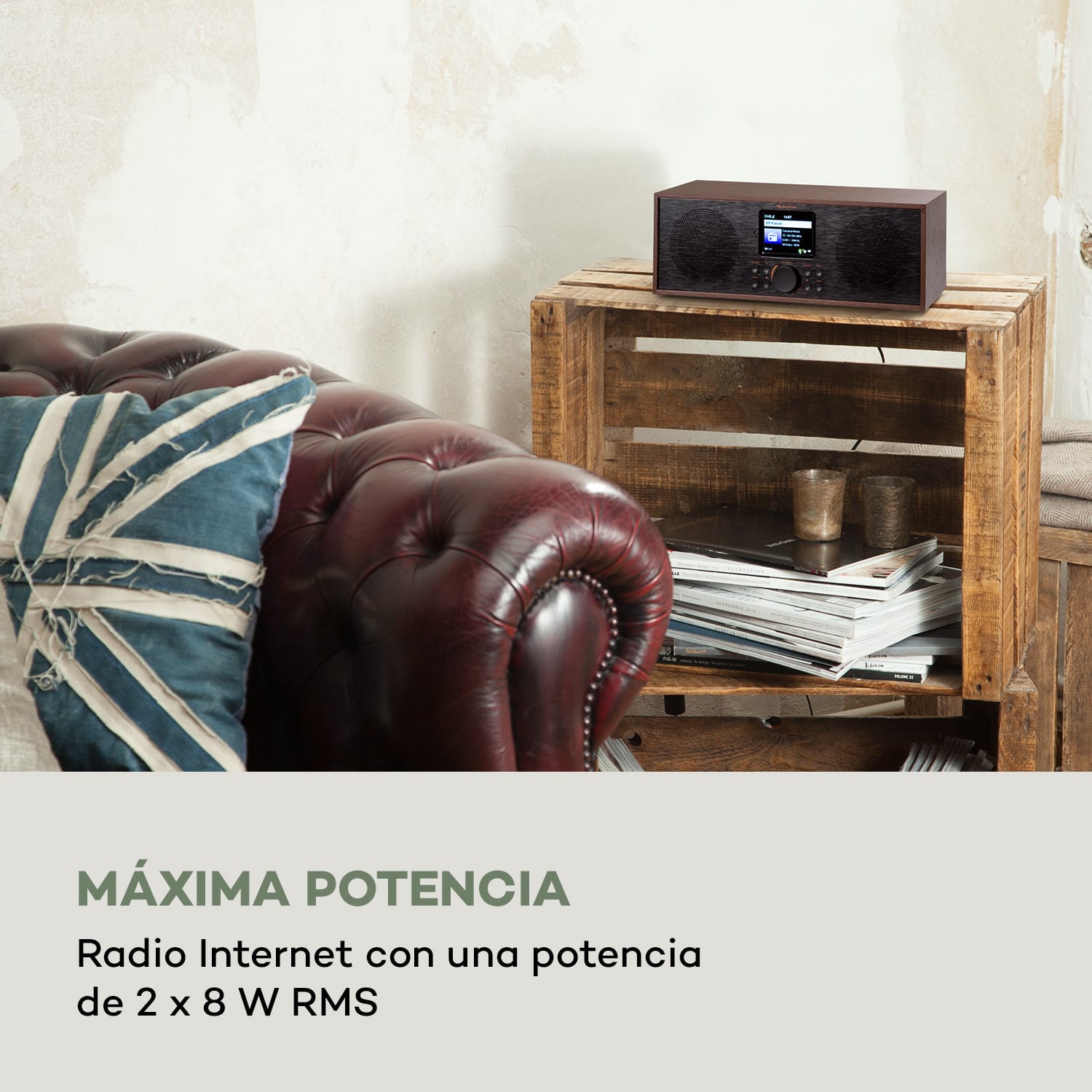 Silver Star Stereo Radio con internet/DAB+/FM BT USB y control por aplicación 