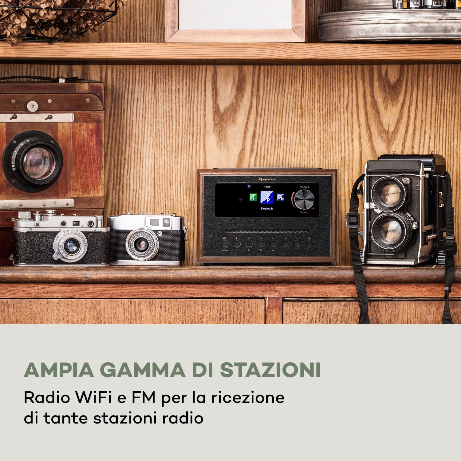 Silver Star CD Cube Radio Bluetooth HCC Display nero 