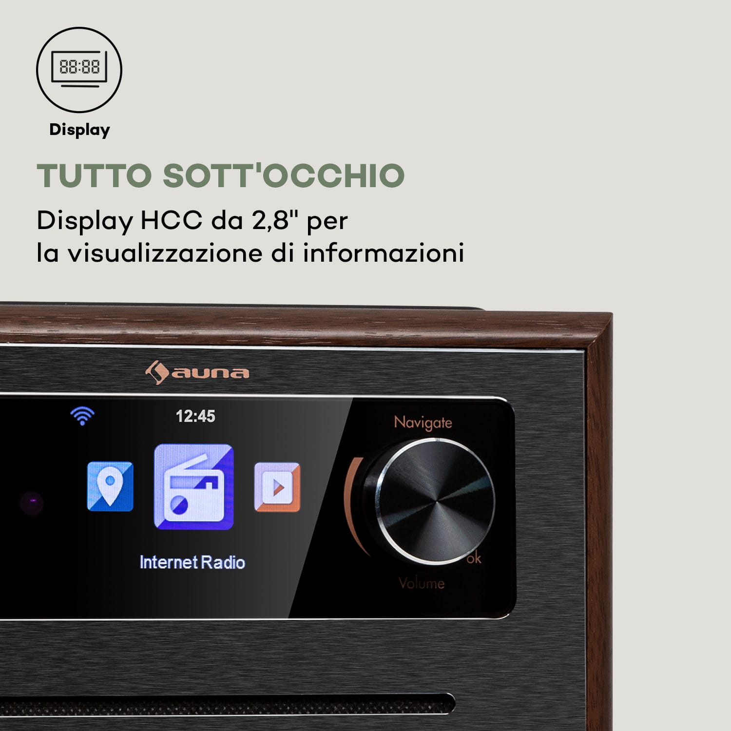 Silver Star CD Cube Radio Bluetooth HCC Display nero 