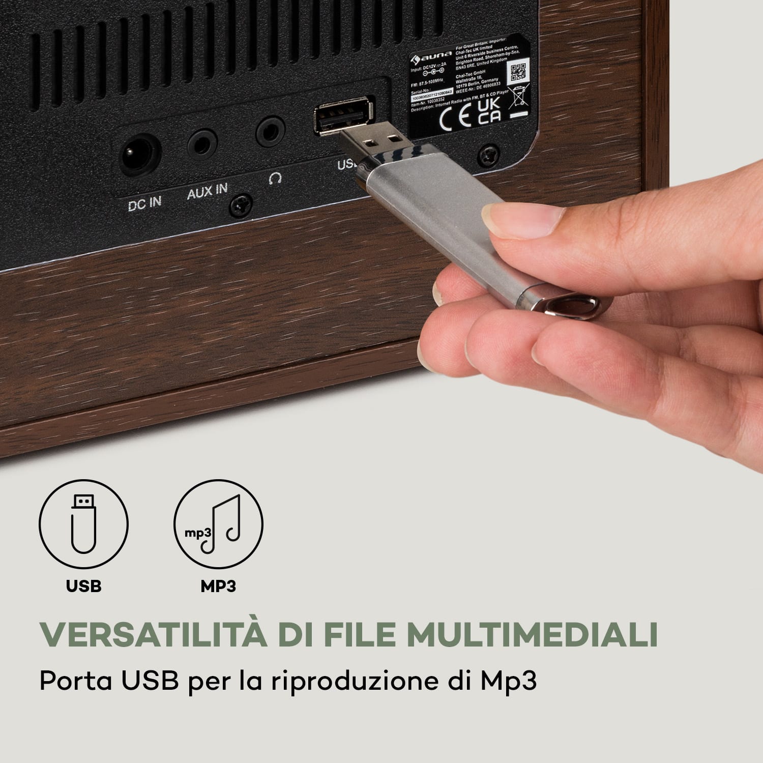 Silver Star CD Cube Radio Bluetooth HCC Display nero 