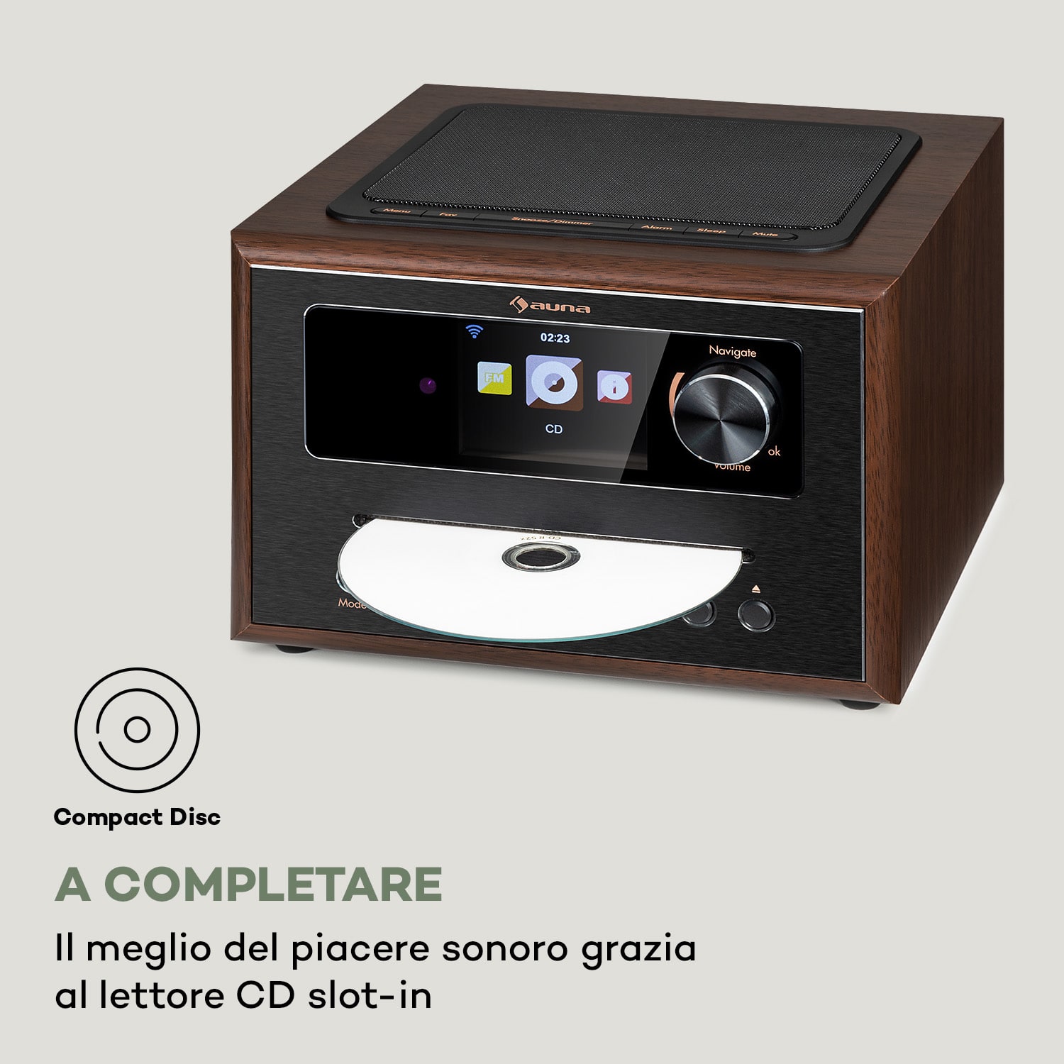 Silver Star CD Cube Radio Bluetooth HCC Display nero 