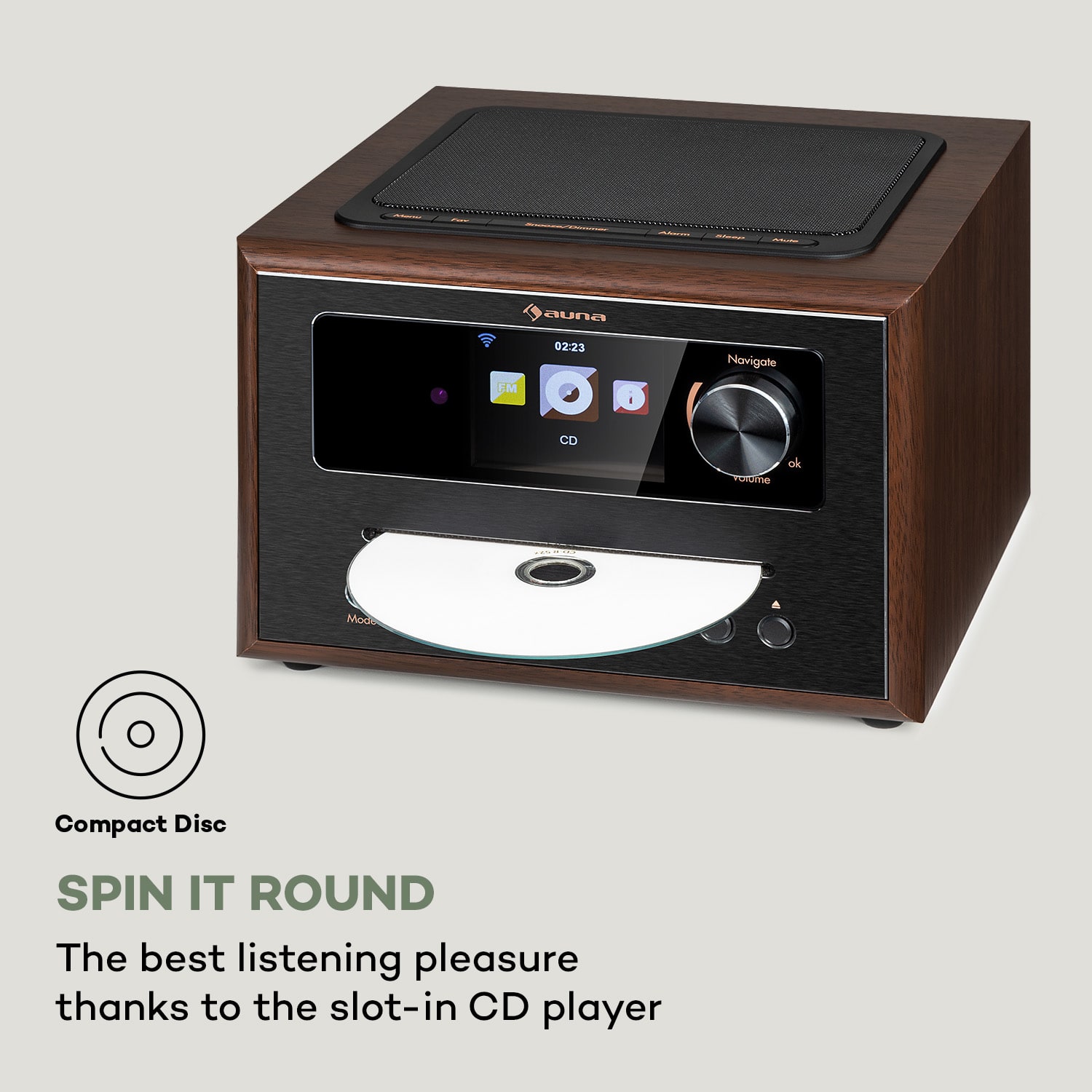 Silver Star CD Cube, radio, Bluetooth, wyświetlacz HCC, czarne