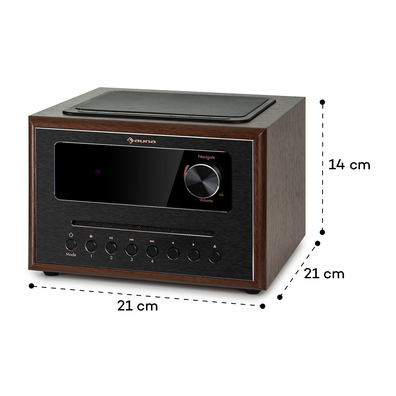 Silver Star CD Cube, radio, Bluetooth, wyświetlacz HCC, czarne