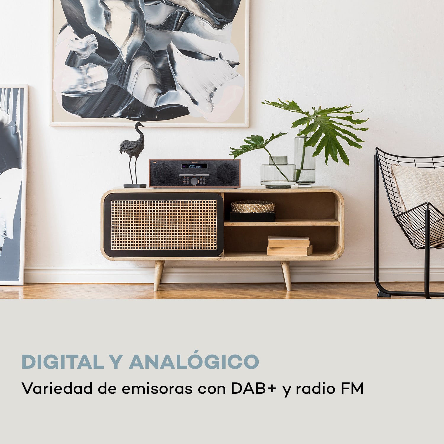 Silver Star Reproductor de CD-DAB 2x20W máx. con ranura DAB+ BT Alu Nuez
