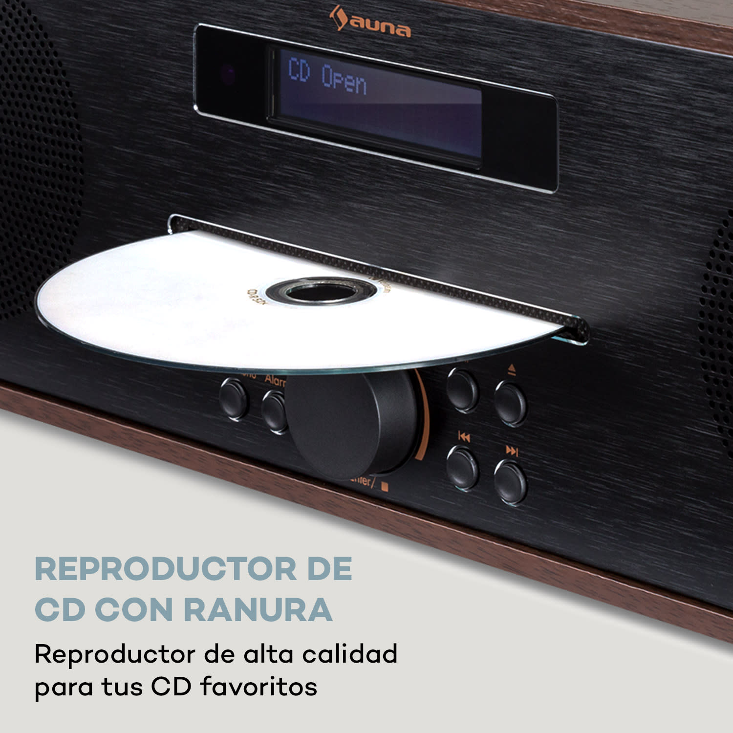 Silver Star Reproductor de CD-DAB 2x20W máx. con ranura DAB+ BT Alu Nuez