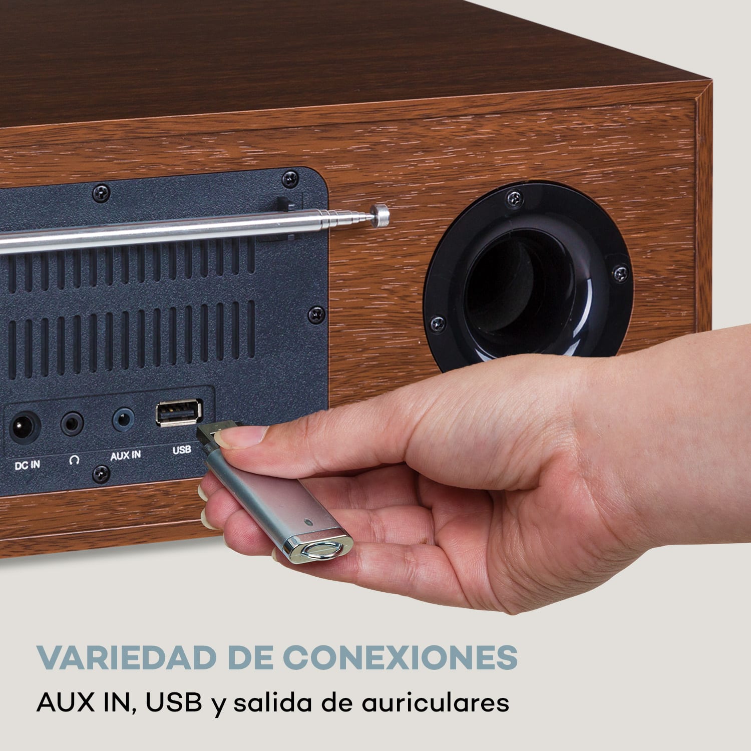 Silver Star Reproductor de CD-DAB 2x20W máx. con ranura DAB+ BT Alu Nuez