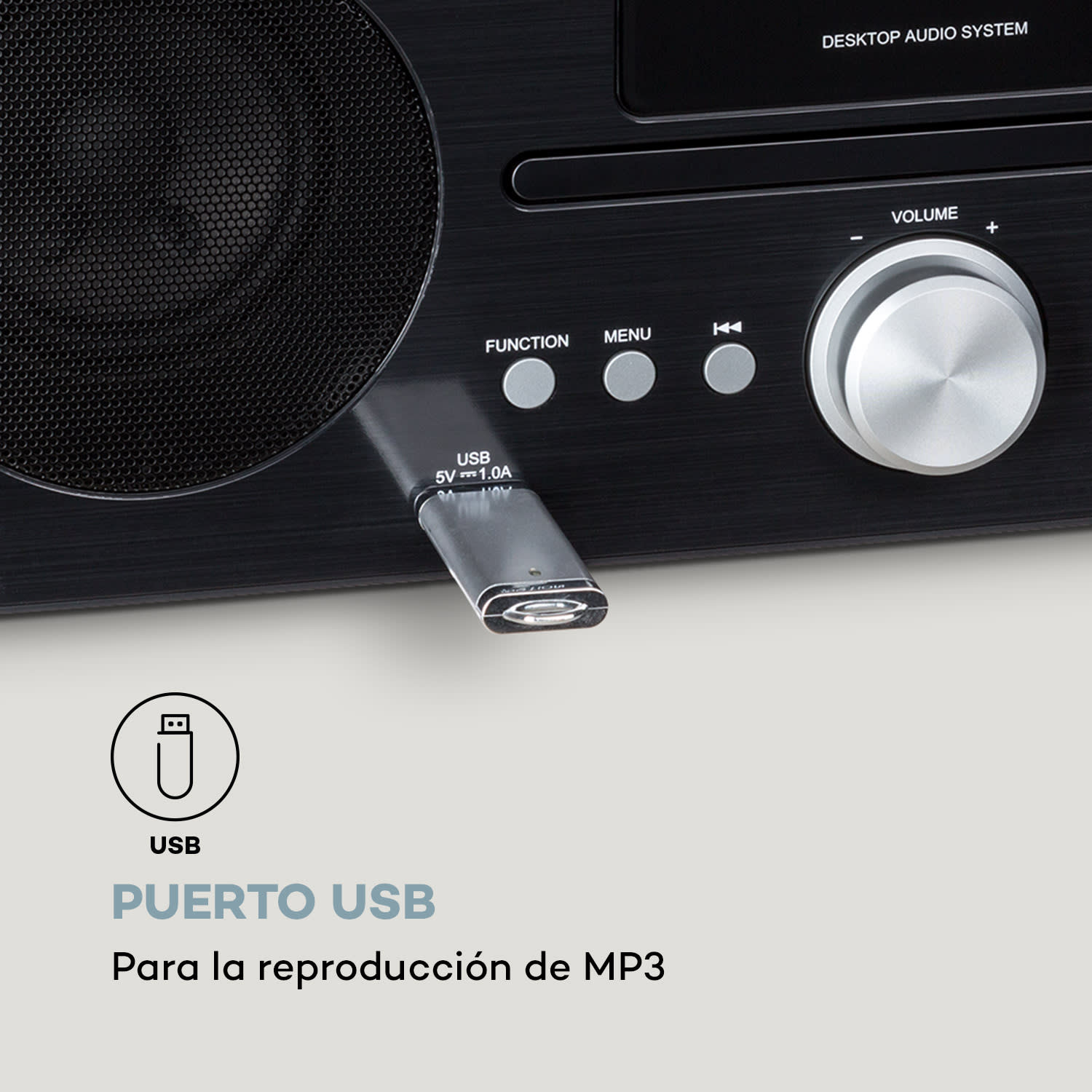 Harvard microcadena estéreo DAB+ FM Tuner BT CD Player USB Charger Madera Negra