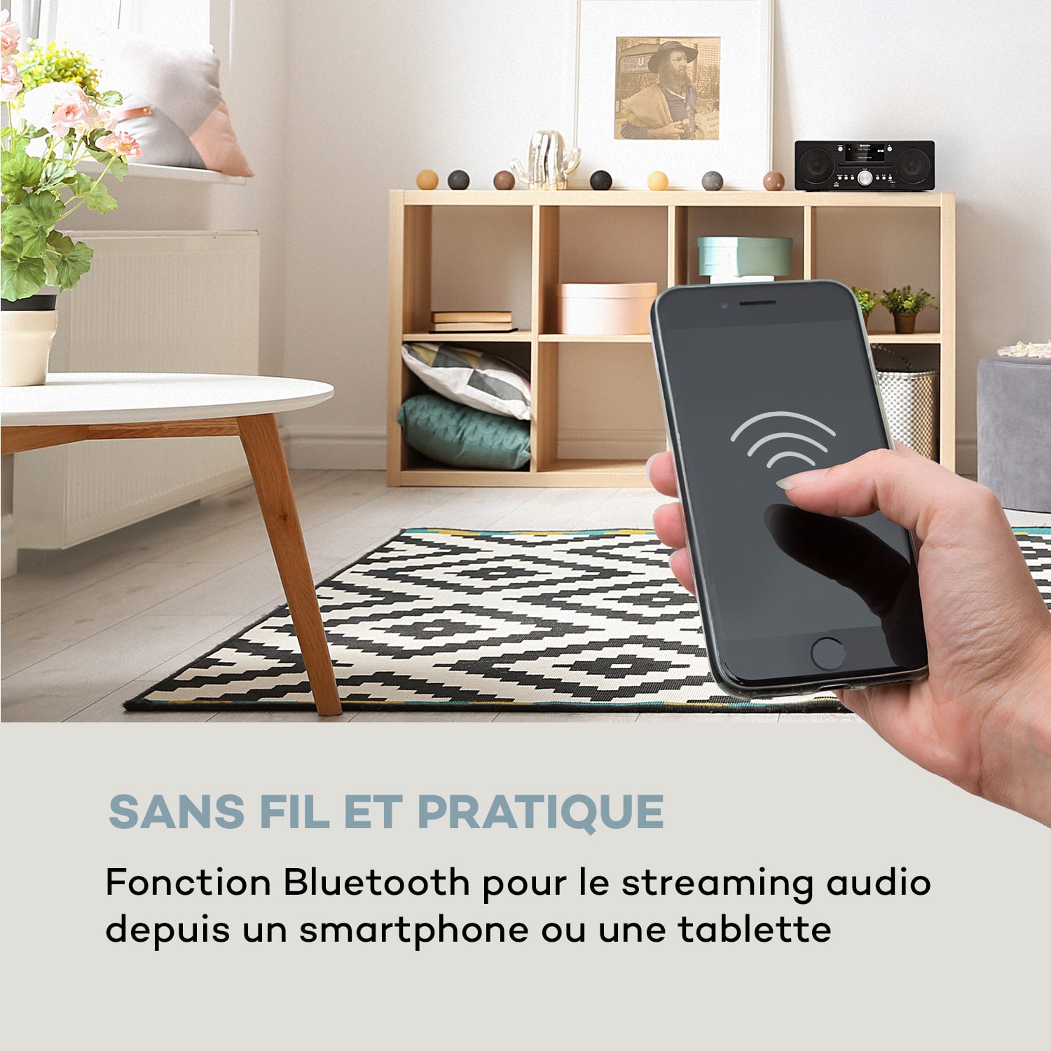 Micro-chaîne stéréo Harvard Tuner DAB+ FM BT Lecteur CD Chargeur USB