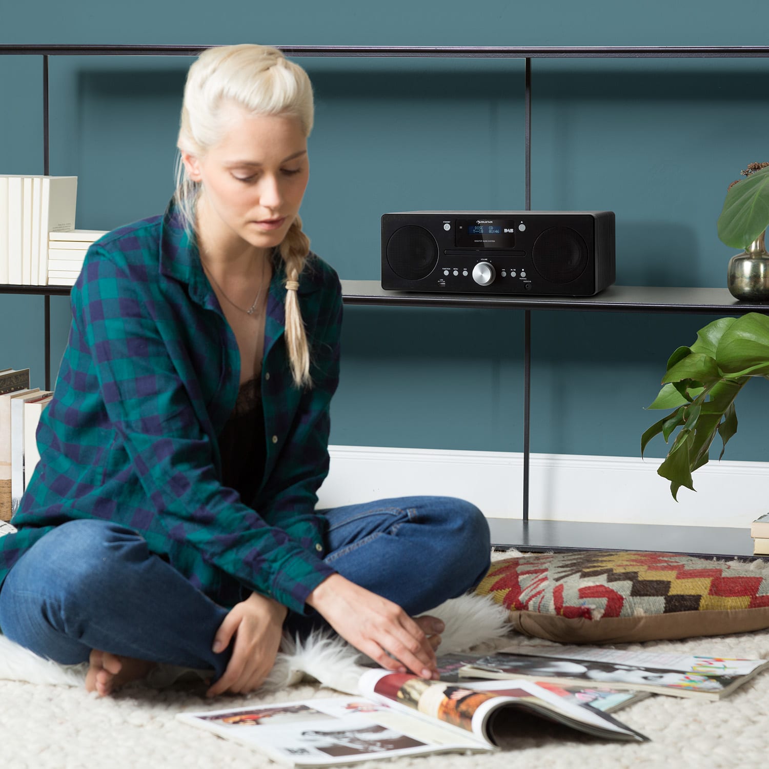 Micro-chaîne stéréo Harvard Tuner DAB+ FM BT Lecteur CD Chargeur USB