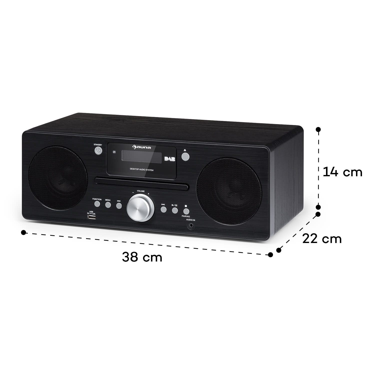 Micro-chaîne stéréo Harvard Tuner DAB+ FM BT Lecteur CD Chargeur USB