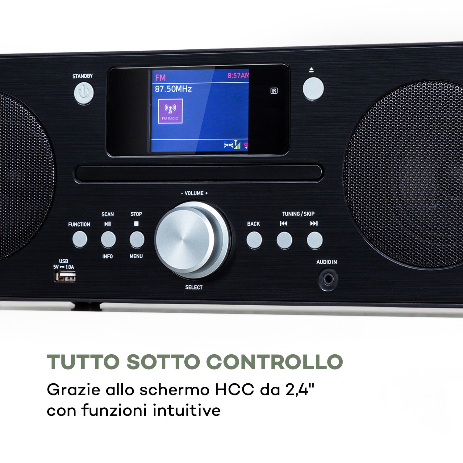 Harvard - Impianto compatto, radio web/DAB+/FM, lettore CD, Bluetooth 