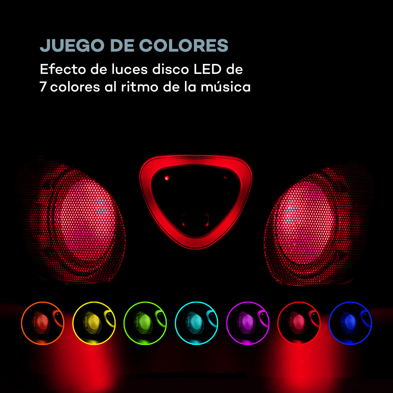 Roadie CD Boombox radio VHF espectáculo de luces reproductor de CD Bluetooth 5.0 