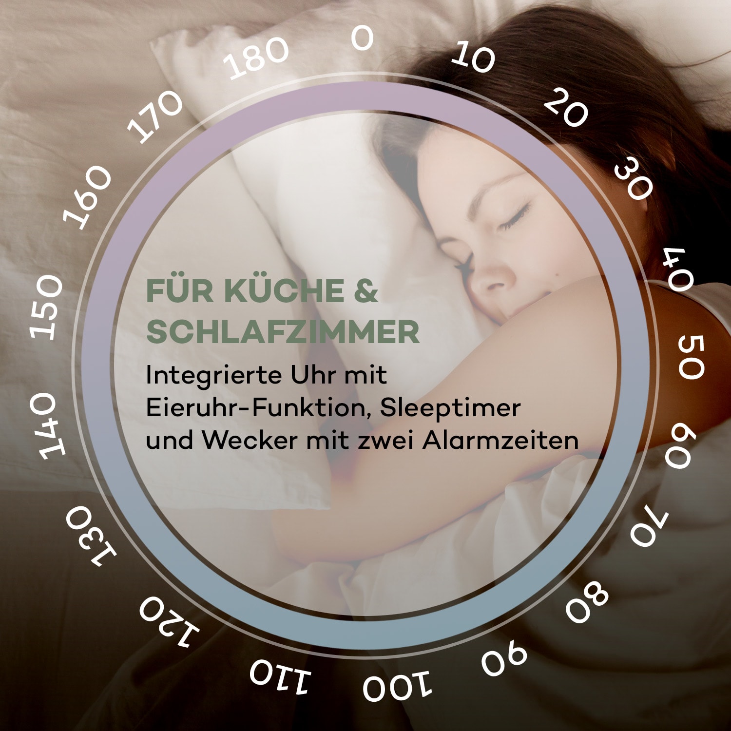 Ambient DAB+/FM Radio BT 5.0 AUX-In LC-Display Wecker Eieruhr Schwarzes Holz