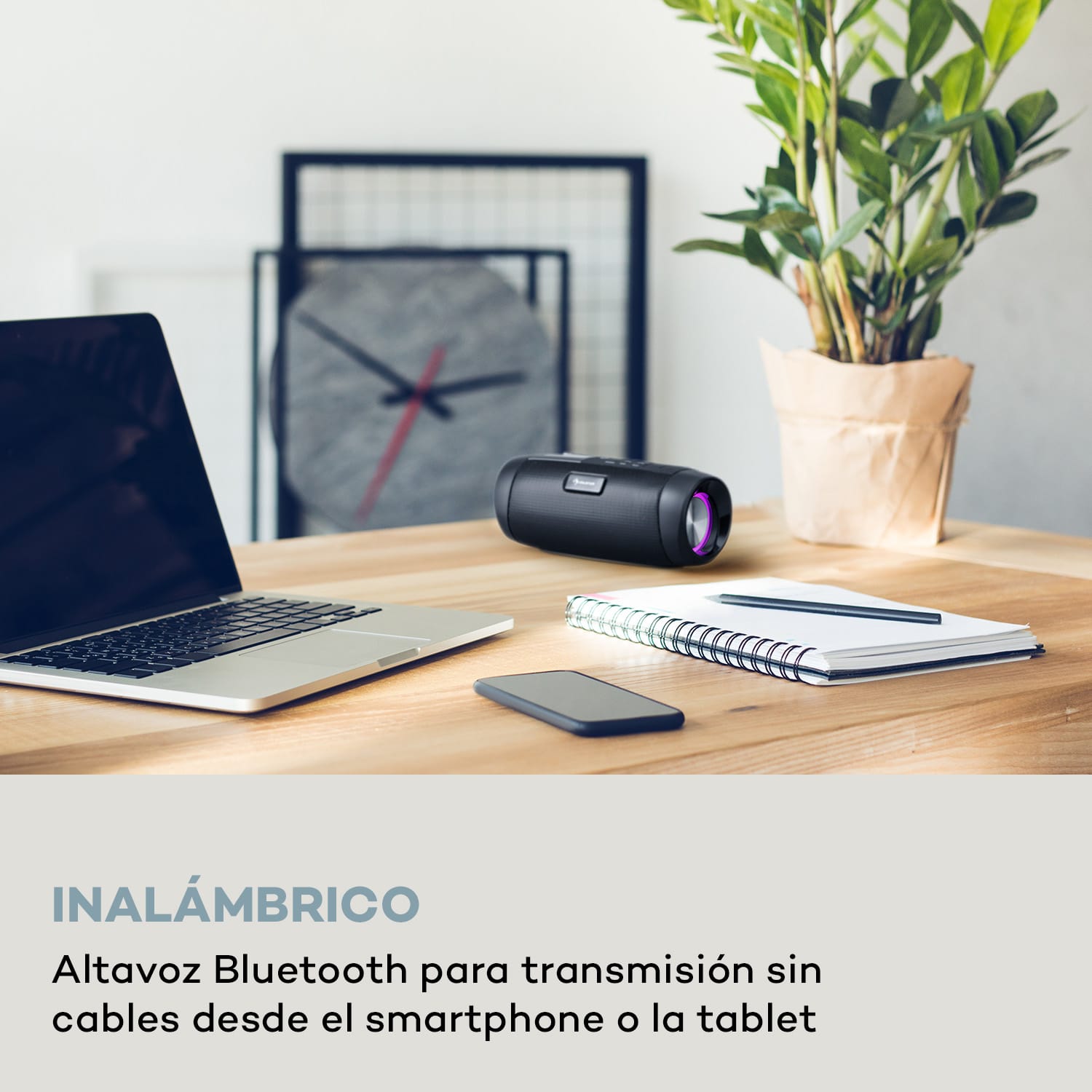 Blaster DAB Radio altavoz portátil con Bluetooth DAB/DAB+/FM batería LCD Negro