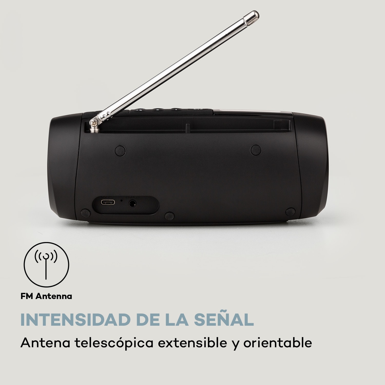 Blaster DAB Radio altavoz portátil con Bluetooth DAB/DAB+/FM batería LCD Negro