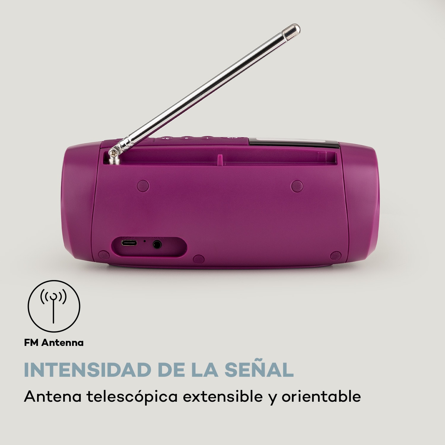 Blaster DAB Radio altavoz portátil con Bluetooth DAB/DAB+/FM batería LCD Orquídea Rosa