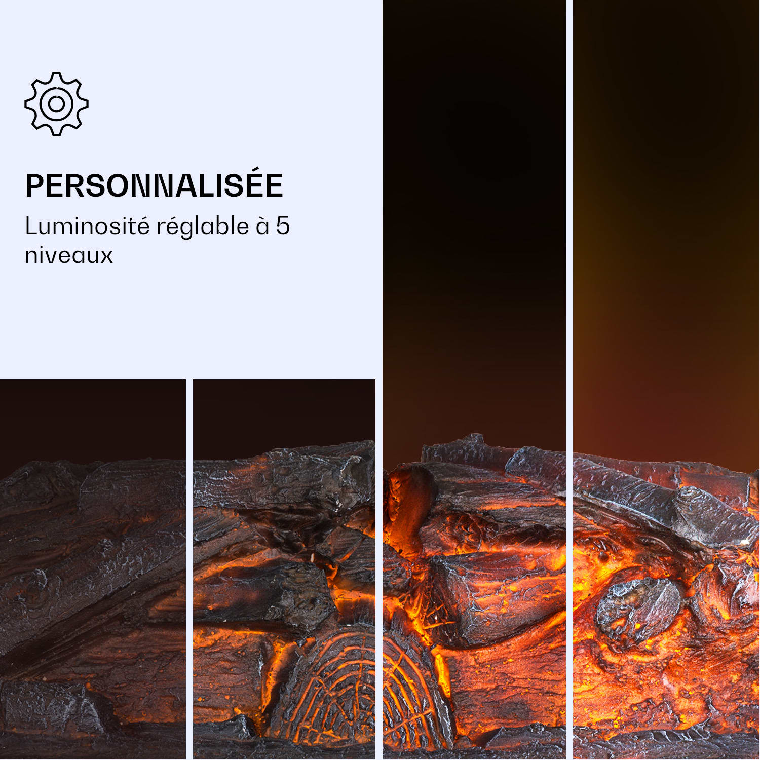 Kamini FXL 2G elektrische haard haardinzet 1800 W led 3D vlammenillusie 