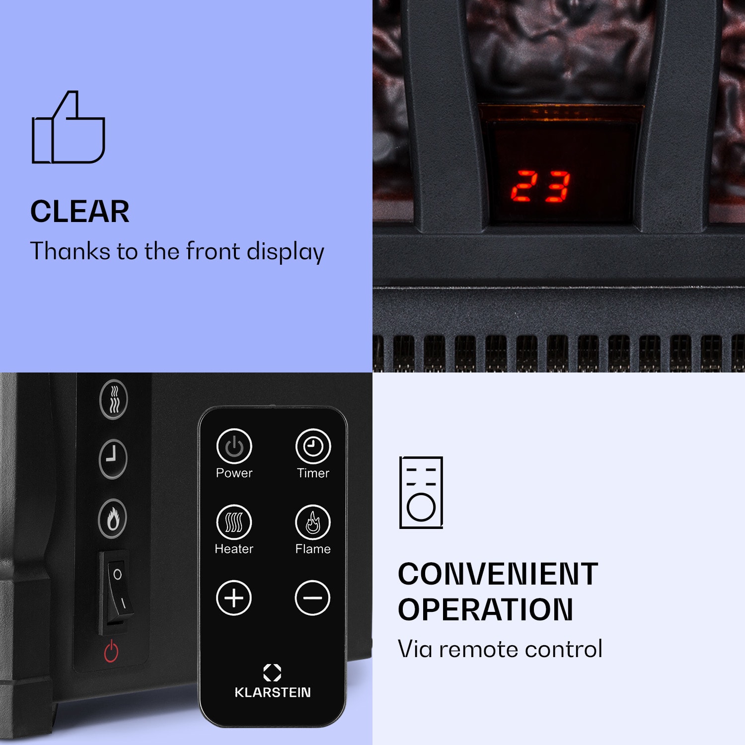 Kamini FXL 2G Električni kamin Kaminski vložek 1800 W 3D iluzija LED plamena 