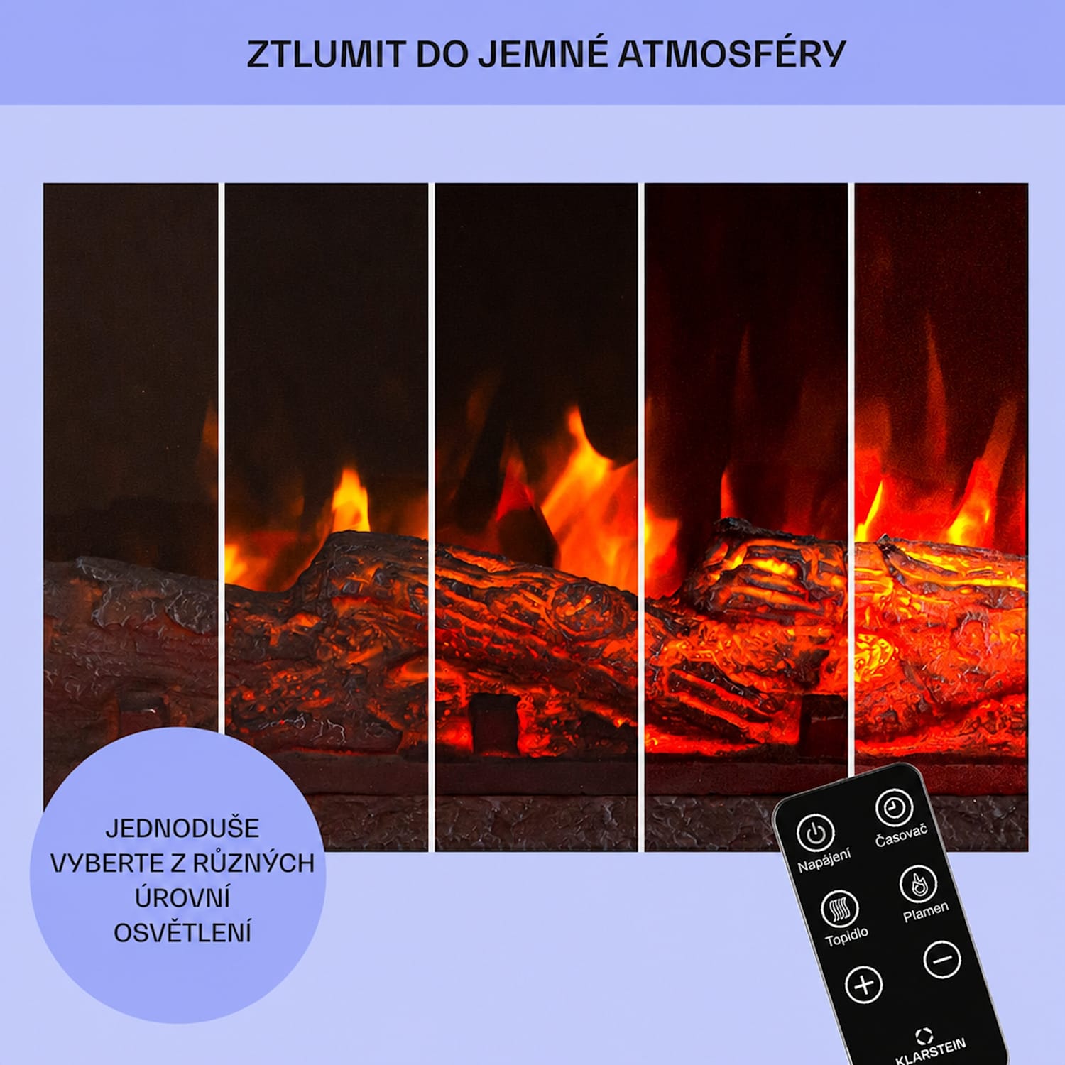 Kamini FXL 2G, elektrický krb, krbová vložka, 1800 W, 3D LED iluze plamene, bílý Bílá