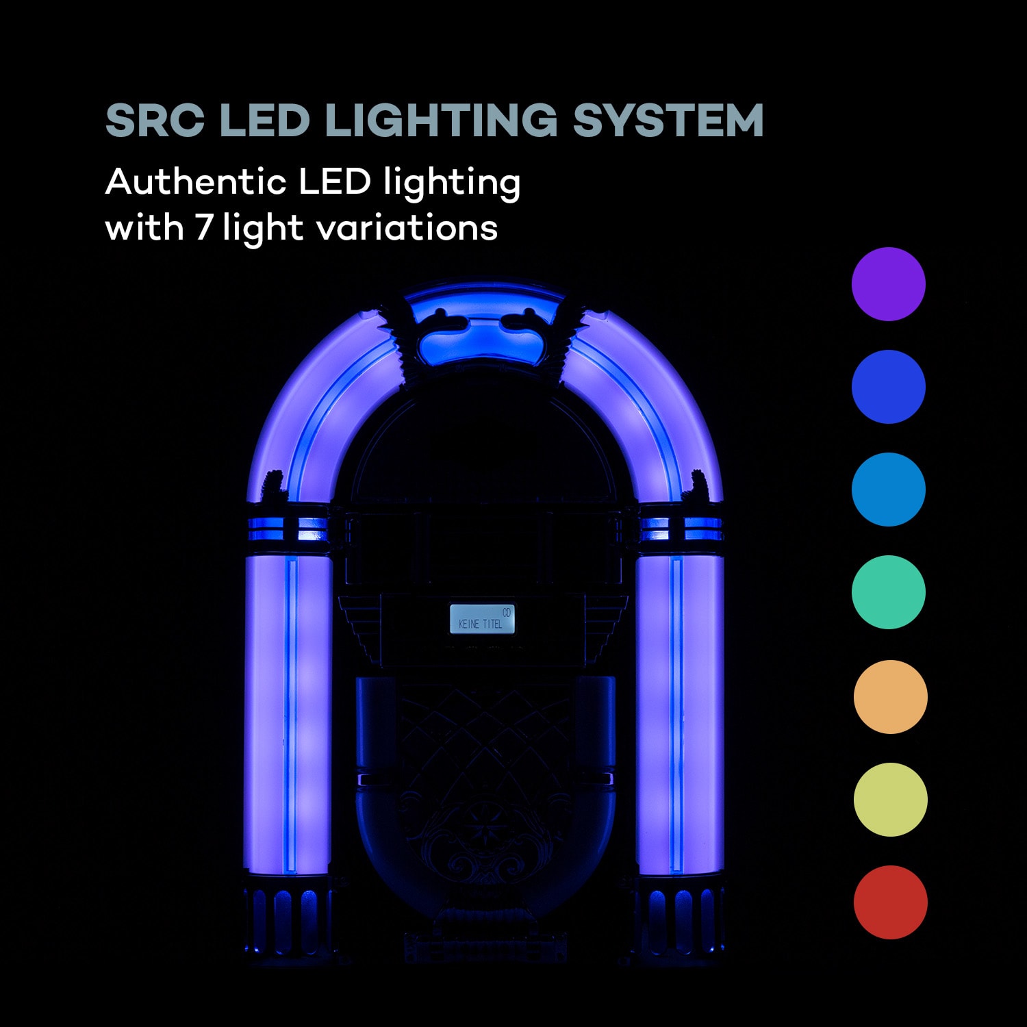 Arizona DAB+ jukebox, BT, DAB+/FM-radio, USB, SD, MP3, cd-speler 