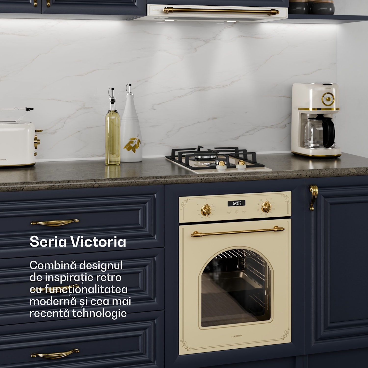 Victoria Domino, plită pe gaz, 2 arzătoare, arzătoare Sabaf, plită ceramică, design retro 30 cm | Sticlă | Crem