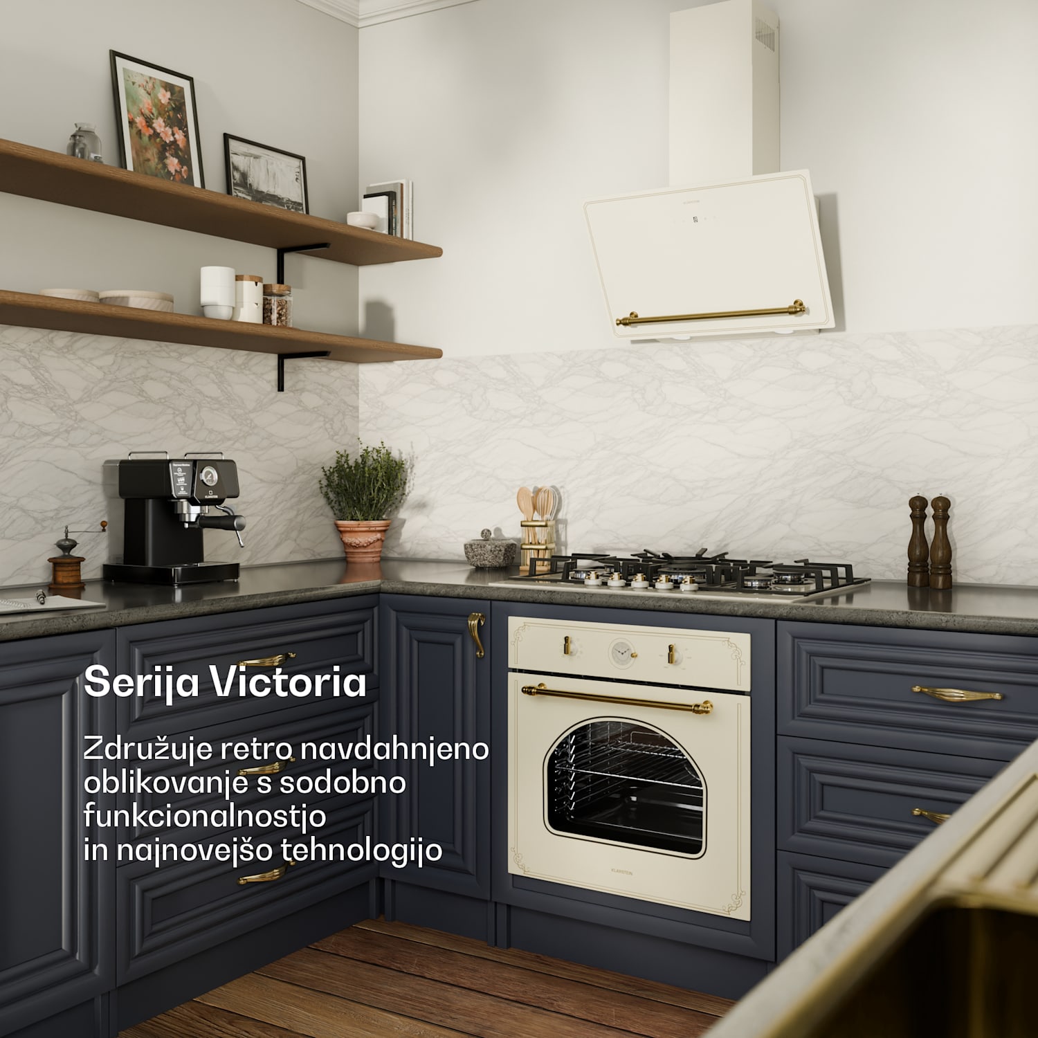 Victoria 5, plinska kuhalna plošča, 5 gorilnikov, Sabafovi gorilniki, steklokeramična površina, retro videz 75 cm | Steklo | Kremna