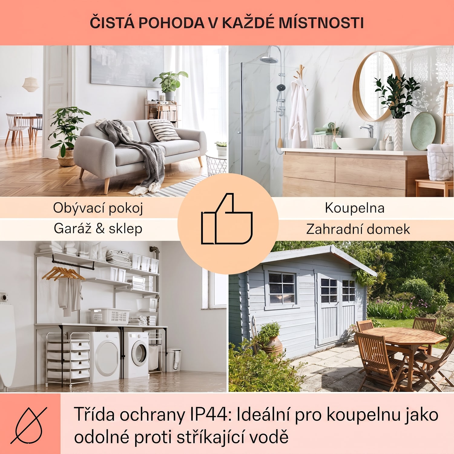 Wondersky, infračervený ohřívač, stropní, 120 x 60 x 6,5 cm (Š x V x H), 750 W, IP44 700 W | Jeden panel