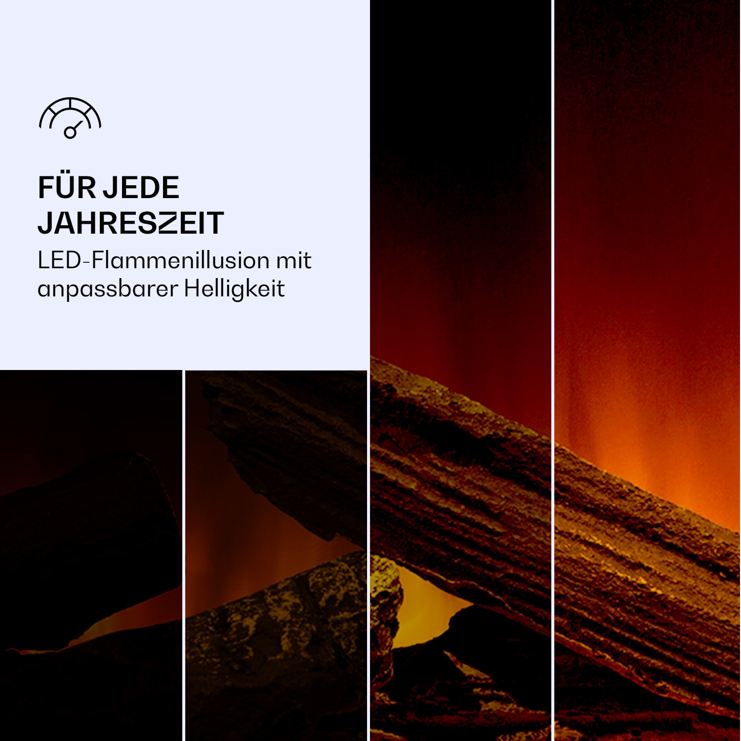 Studio Light & Fire 3 Smart Kamin 1000/2000W MDF WiFi-Steuerung Klassisch | Ja | Weiß