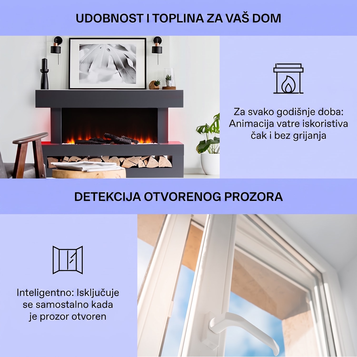 Studio Light & Fire 3 Smart, kamin, 1000/2000W, MDF, WiFi Control 