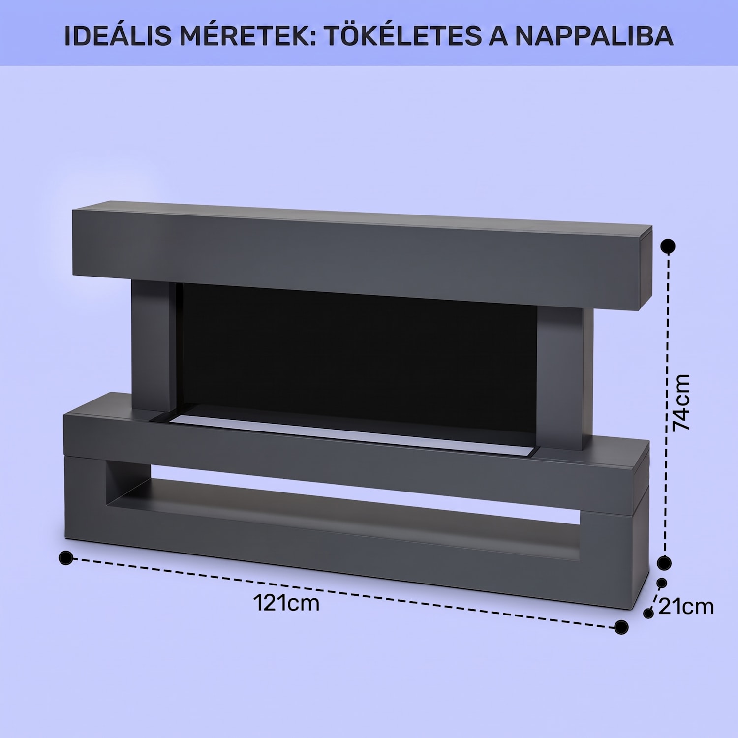 Studio Light & Fire 3 Smart, kandalló, 1000/2000 W, MDF, WiFi Control 