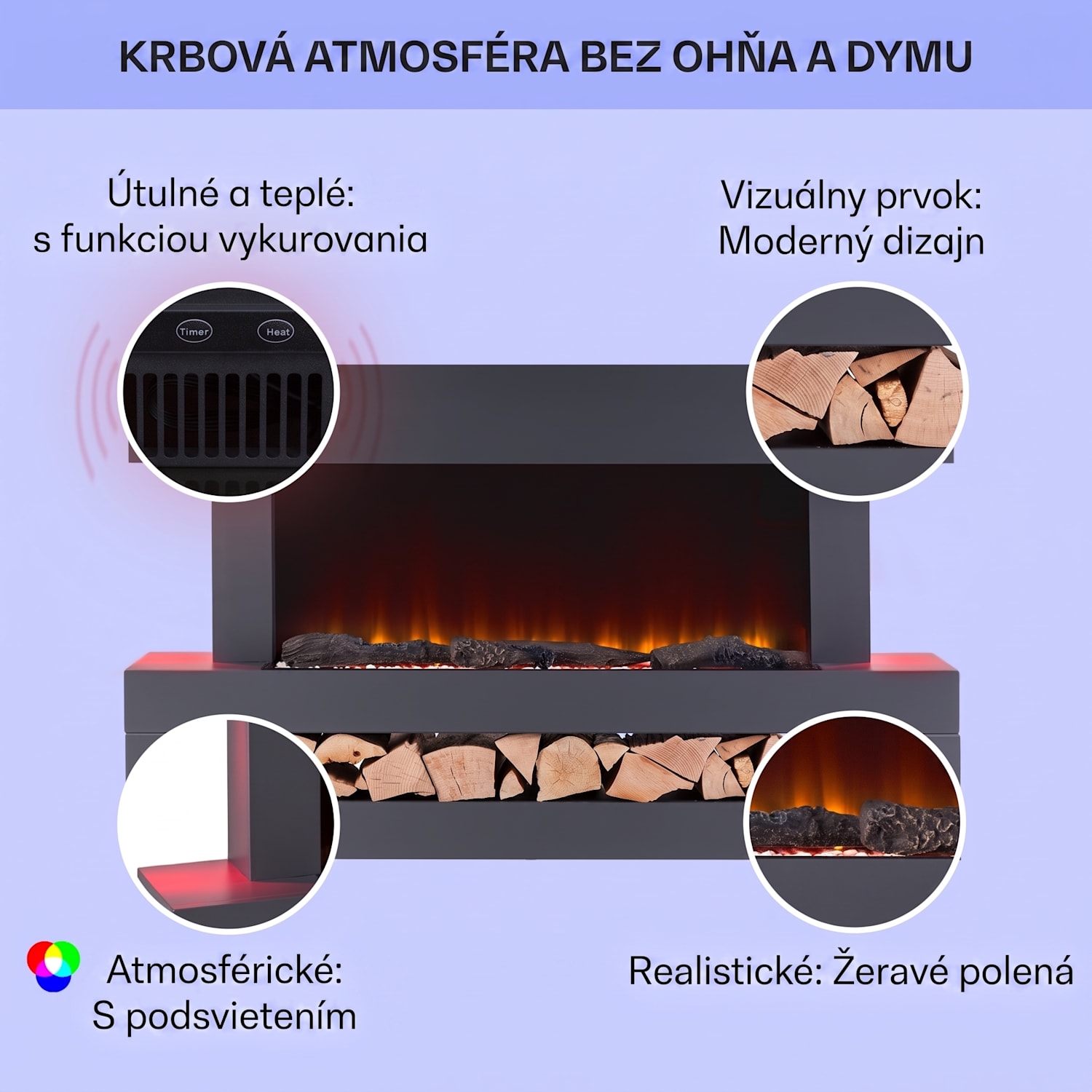 Studio Light & Fire 3 Smart, krb, 1000/2000 W, MDF, WiFi Control 