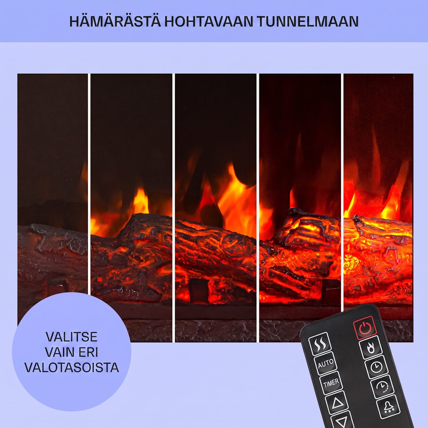 Studio Light & Fire 1 Smart -takka 1000/2000 W MDF WiFi-ohjaus Klassinen | ei | Valkoinen