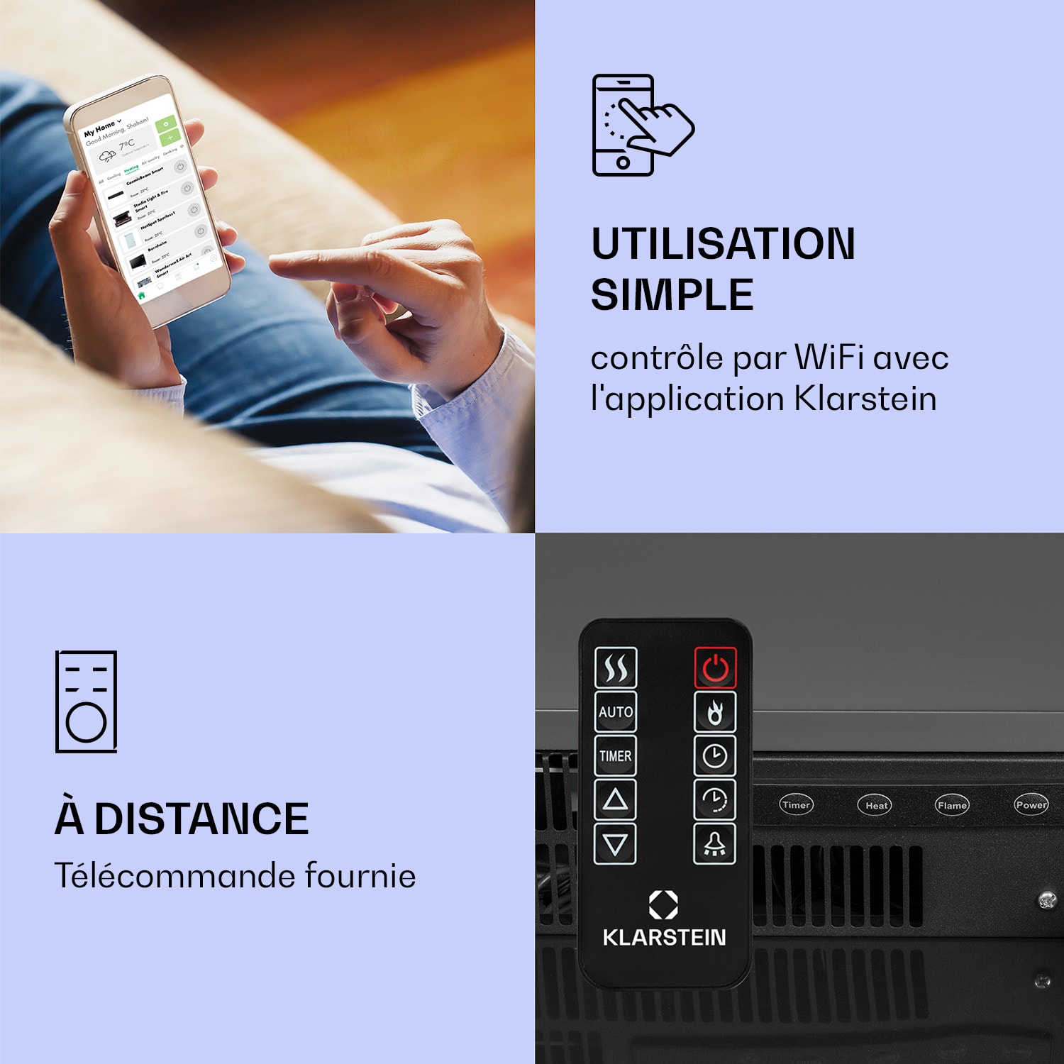 Studio Light & Fire 2 Smart haard 1000/ 2000W MDF wifi-bediening Asymmetrisch | Nee | Donkergrijs